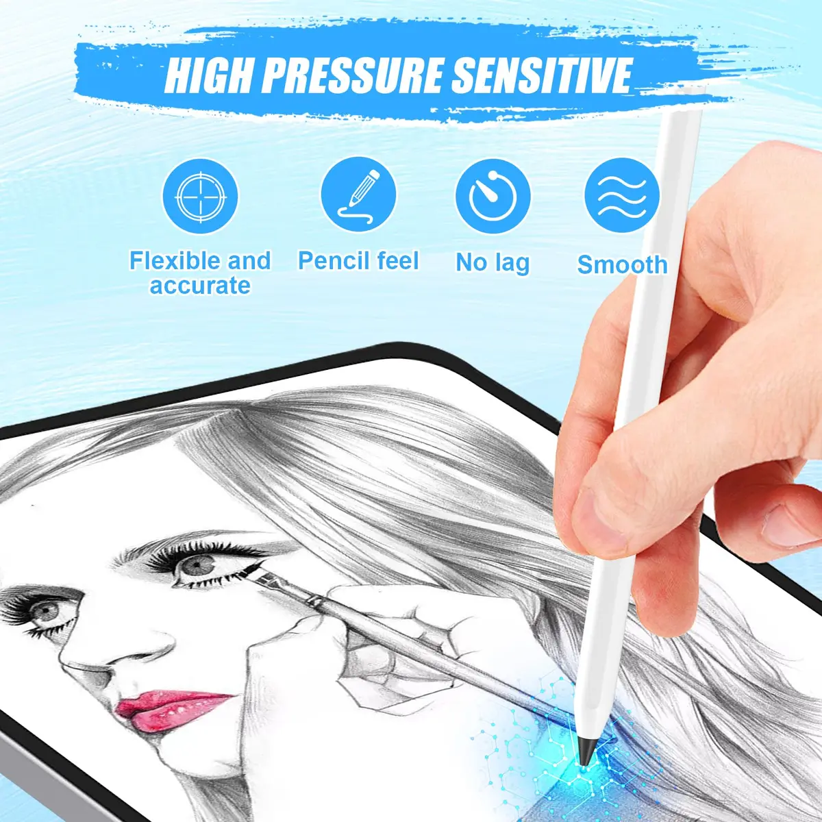 REEYEAR Black Input Pen Tips | Precise 0.78mm Fine Point Stylus Replacement for Apple Pencil 1st & 2nd Gen, Durable Copper Material, 2 Pack - view 3