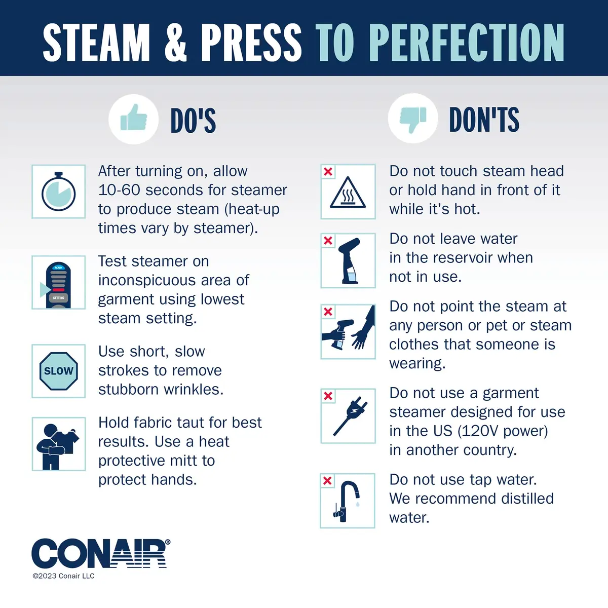 Conair CompleteSteam 1100W Handheld Garment Steamer for Clothes | Travel & Home Use - view 6