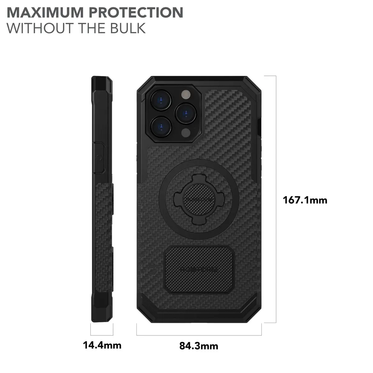 Rokform Rugged Case for iPhone 13 Pro Max, Magentic + RokLock (Black) | Military-Grade Shock & Drop Protection - view 8