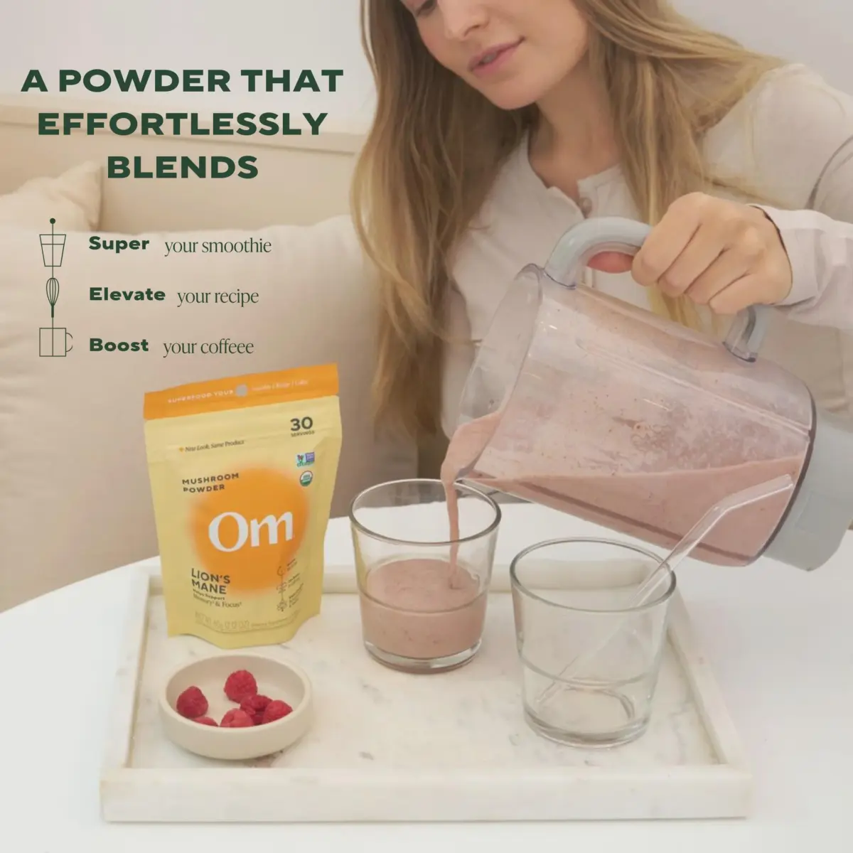 OM Mushroom Superfood Organic Lion's Mane Powder 200g (7.05 oz) | Supports Memory, Focus & Nerve Health - view 4