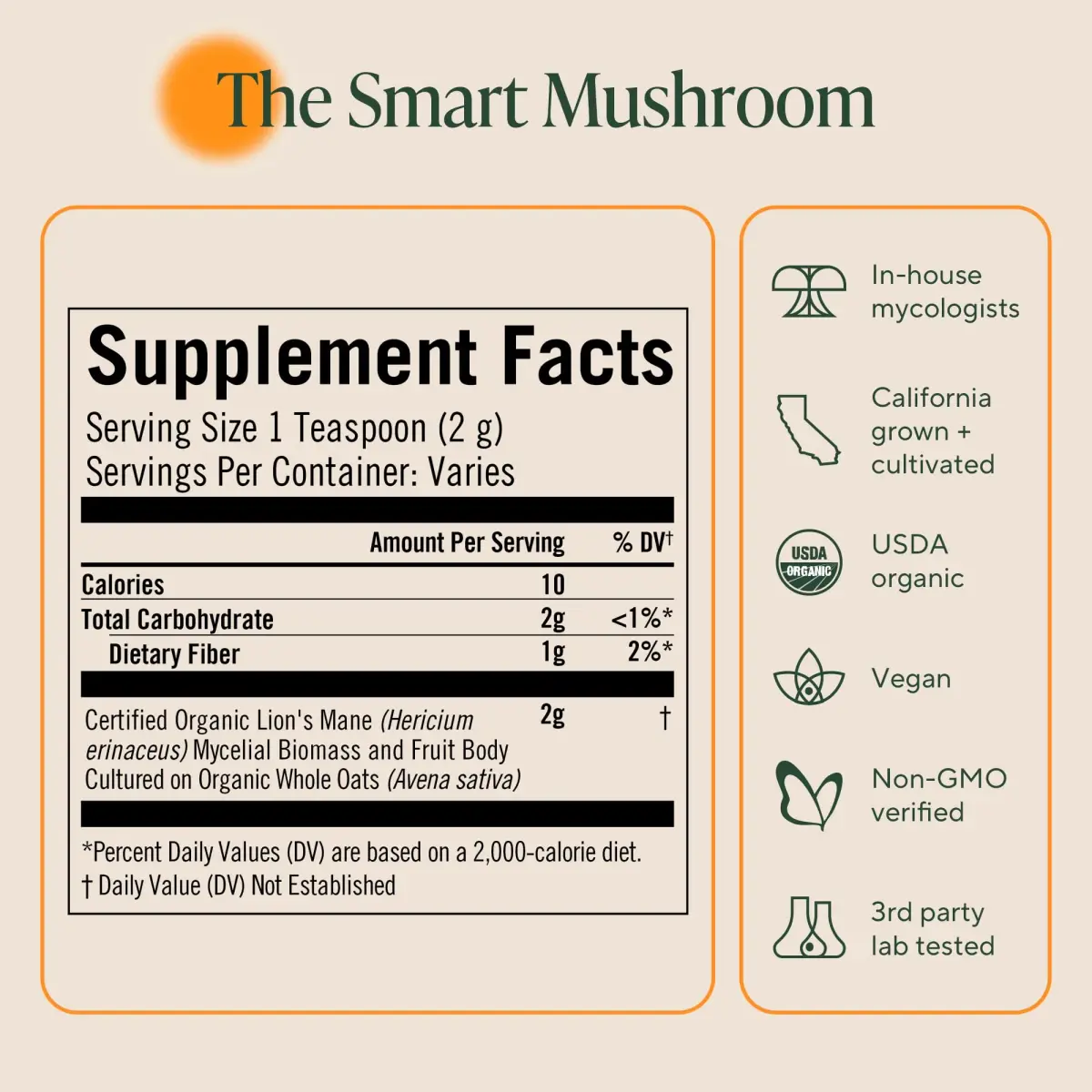 OM Mushroom Superfood Organic Lion's Mane Powder 200g (7.05 oz) | Supports Memory, Focus & Nerve Health - view 6