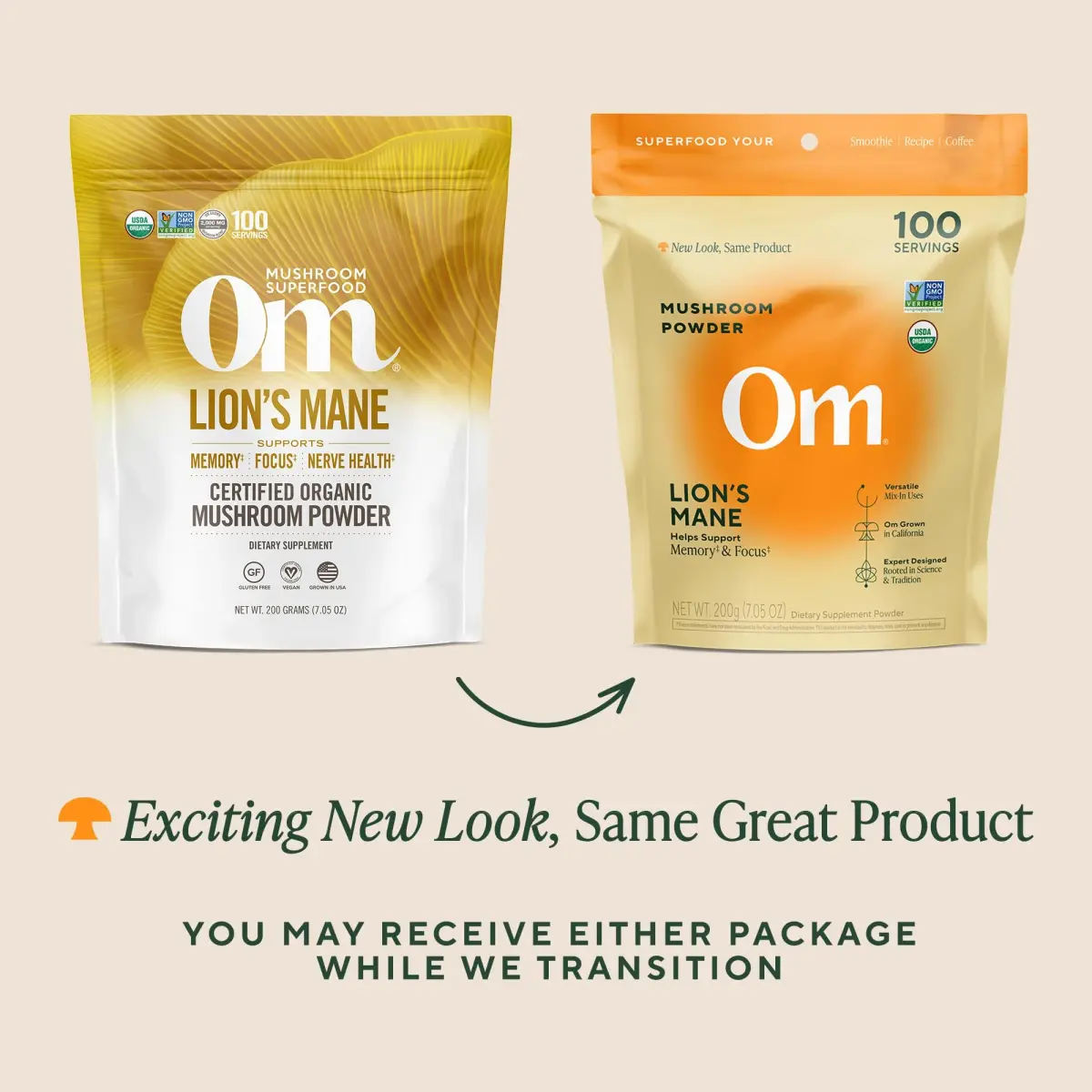 OM Mushroom Superfood Organic Lion's Mane Powder 200g (7.05 oz) | Supports Memory, Focus & Nerve Health - view 7