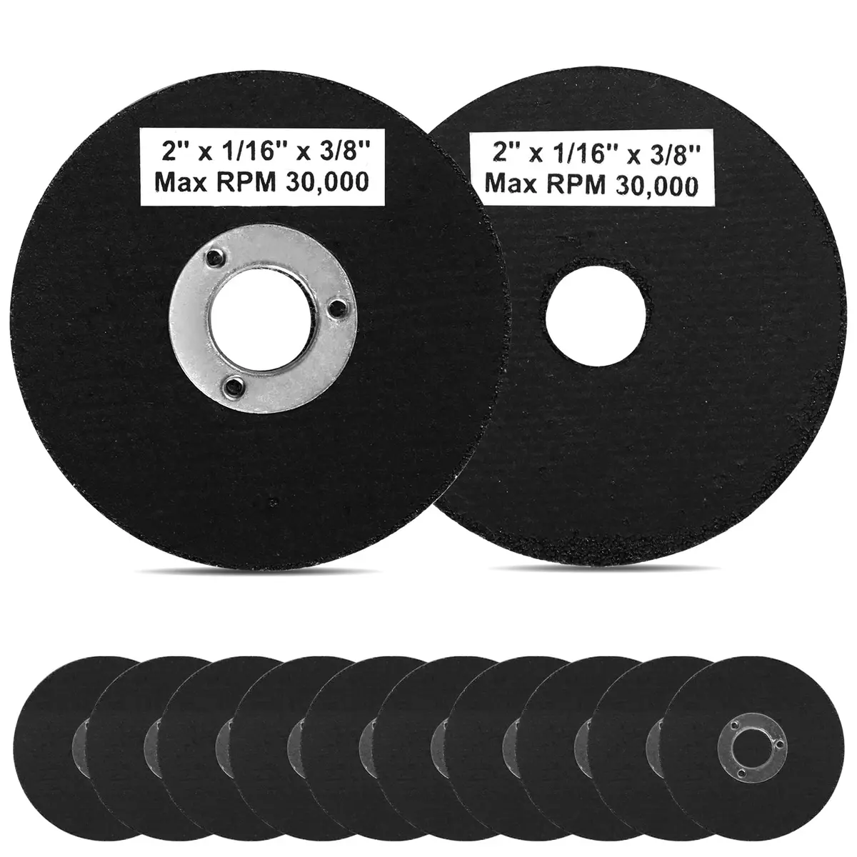 SI FANG 2 Inch Die Grinder Cut Off Wheels 10Pcs Mini Metal Cutting Disc | 50mm (2") Diameter, 1.5mm (1/16") Thickness, 10mm (3/8") Arbor - main product image