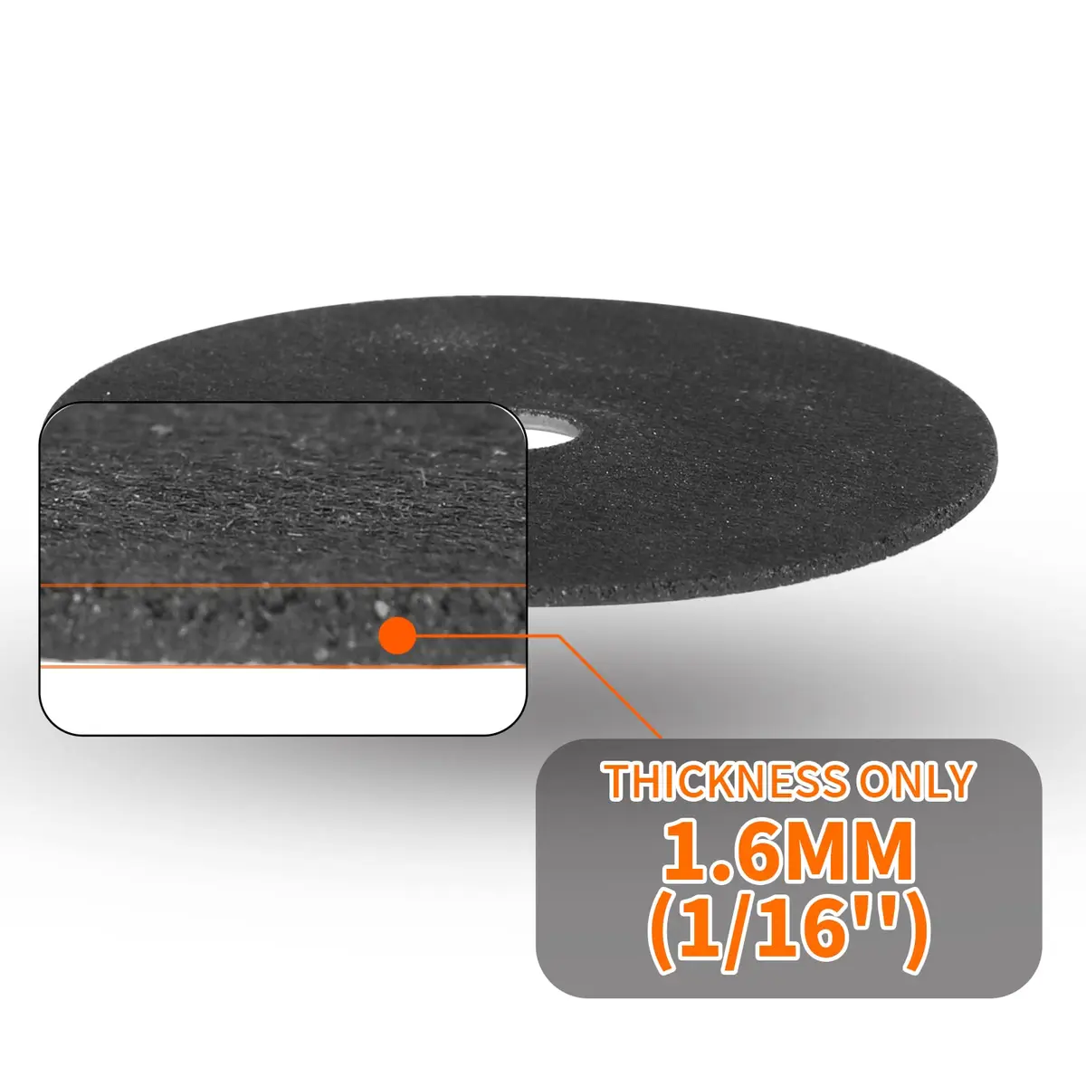 SI FANG 2 Inch Die Grinder Cut Off Wheels 10Pcs Mini Metal Cutting Disc | 50mm (2") Diameter, 1.5mm (1/16") Thickness, 10mm (3/8") Arbor - view 7