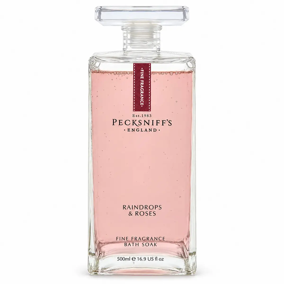 Pecksniff's Prestige 500ml Bath Soak Decanter Raindrops & Roses | Floral, Relaxing Bath Experience in India - main product image