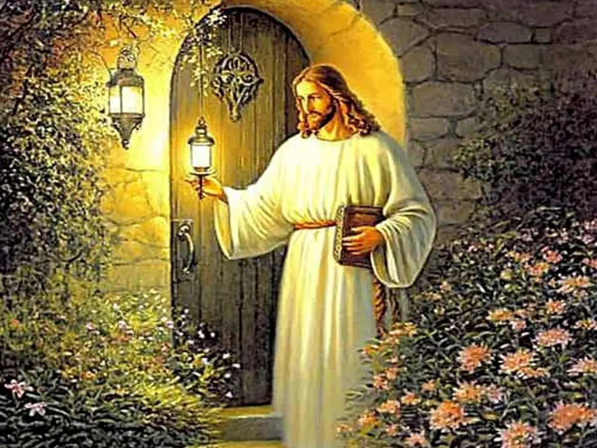 F-CANLAN 5D DIY Jesus Lamp Diamond Painting Set, Full Drill Religious Art Craft Kit for Adults (40x30 cm) - main product image