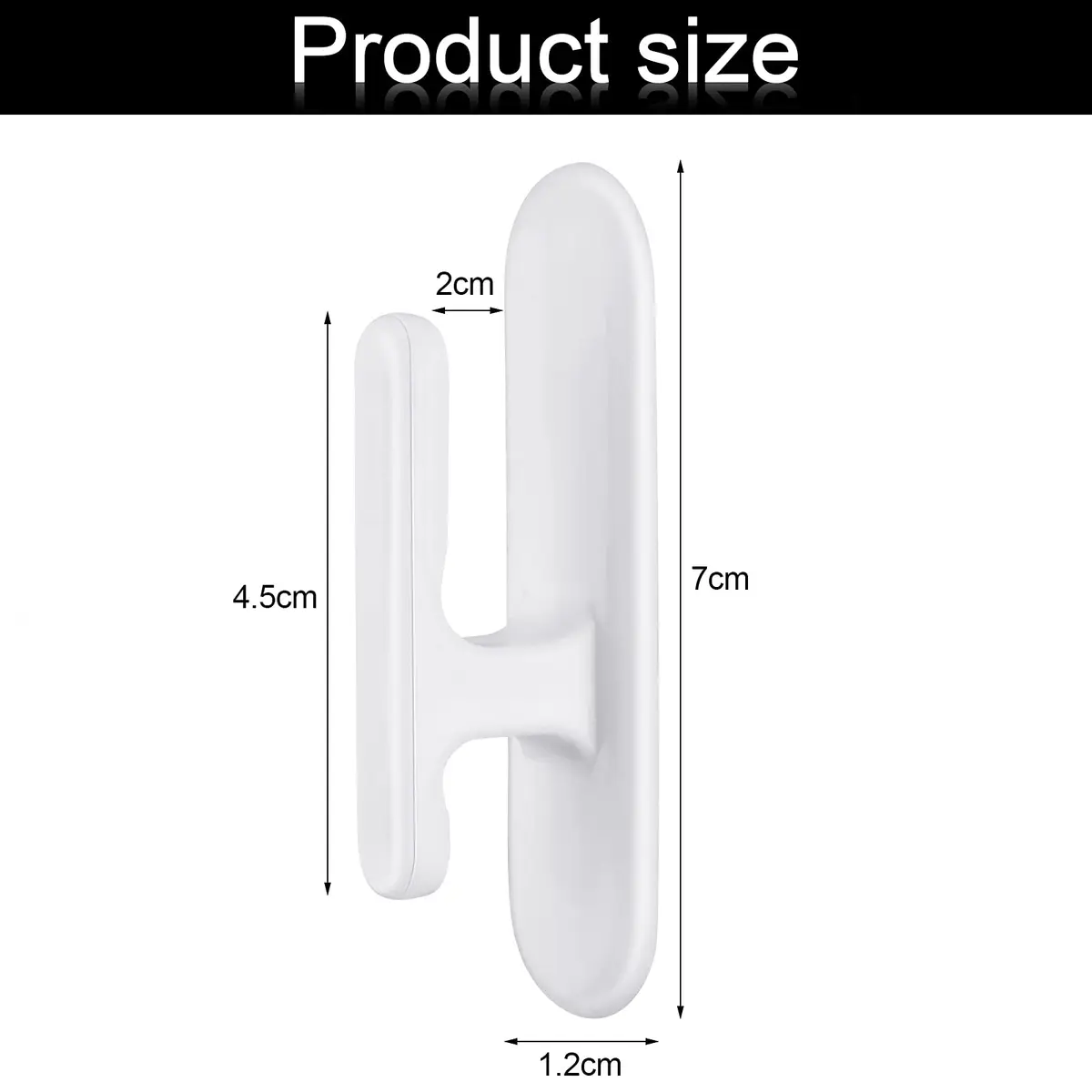Blulu Safety Cord Hooks for Blinds 4-Pack | Adhesive Wall Mount Wrap Cleats for Window Cord Management - view 2