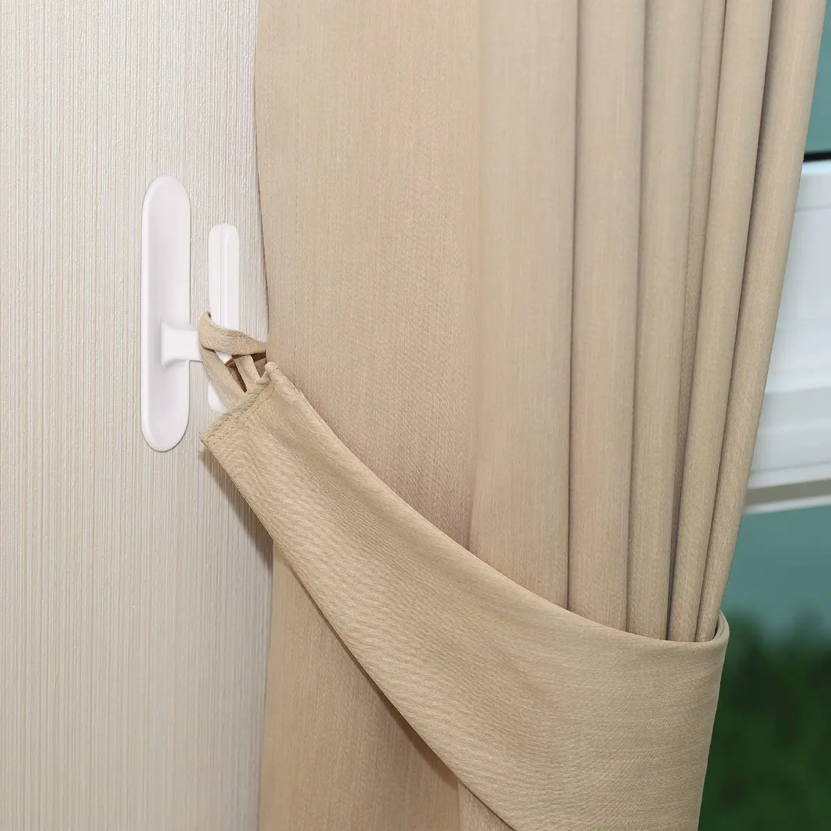 Blulu Safety Cord Hooks for Blinds 4-Pack | Adhesive Wall Mount Wrap Cleats for Window Cord Management - view 3