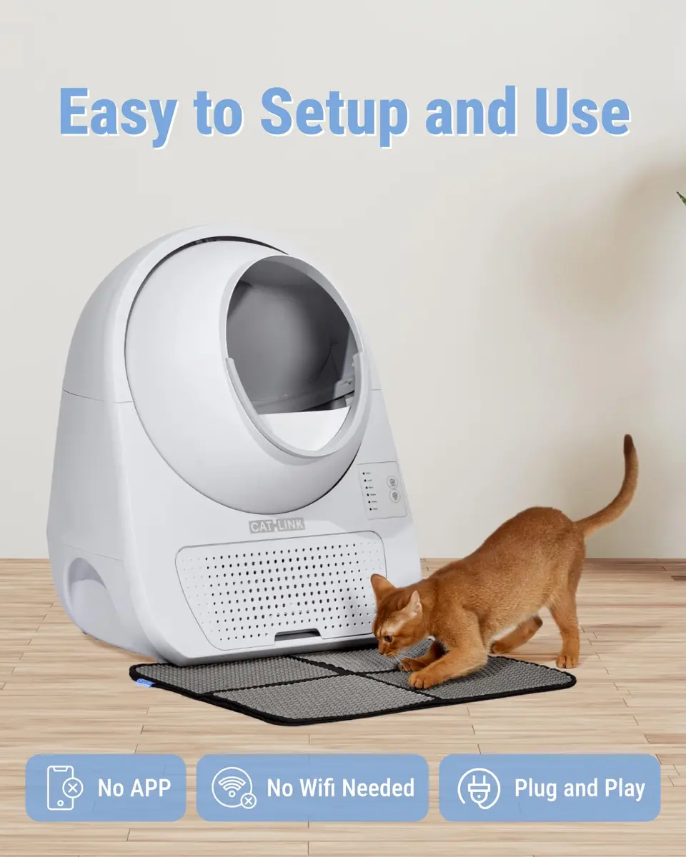 CATLINK Self Cleaning Cat Litter Box with Mat | Smart, Quiet & Odor-Free (70-120 chars) - view 5