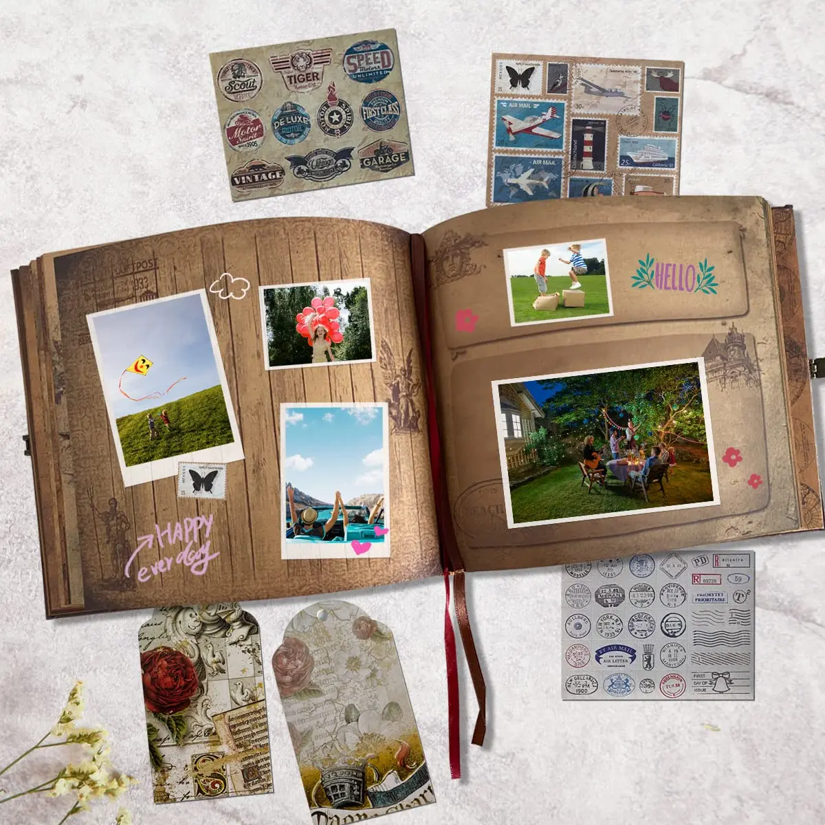 FEIYU BUY Our Adventure Book Scrapbook for Couples | Vintage Travel Diary & Keepsake (70-120 chars) - view 6