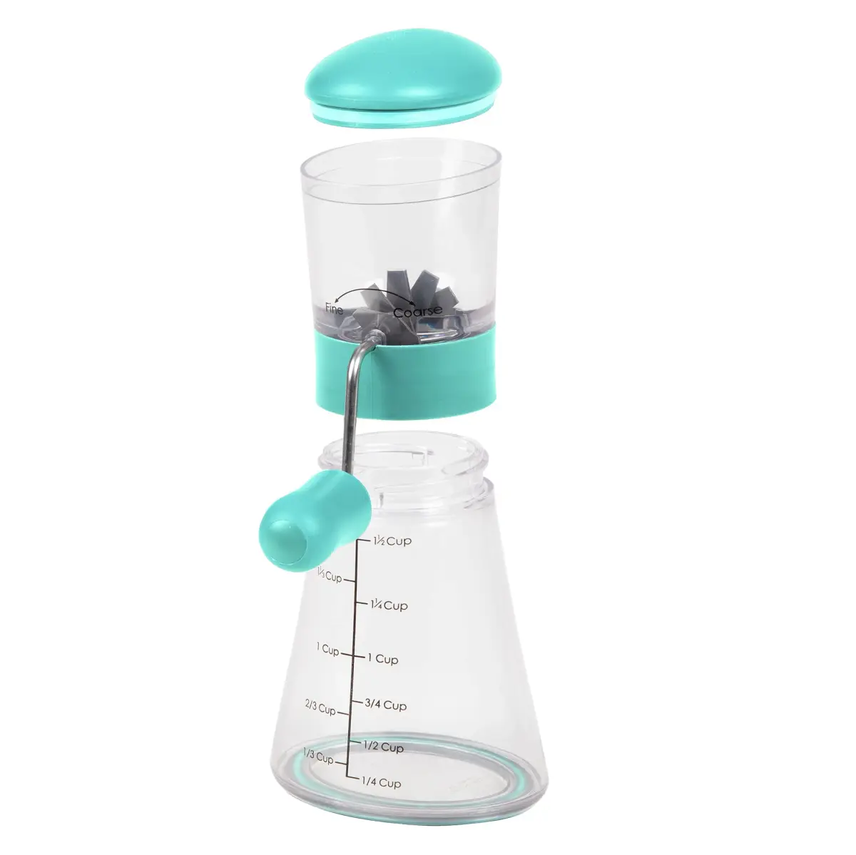 Prepworks by Progressive Nut Chopper with Non-Skid Base, Turquoise (15.2cm W x 21.3cm H x 7.9cm L) - view 4
