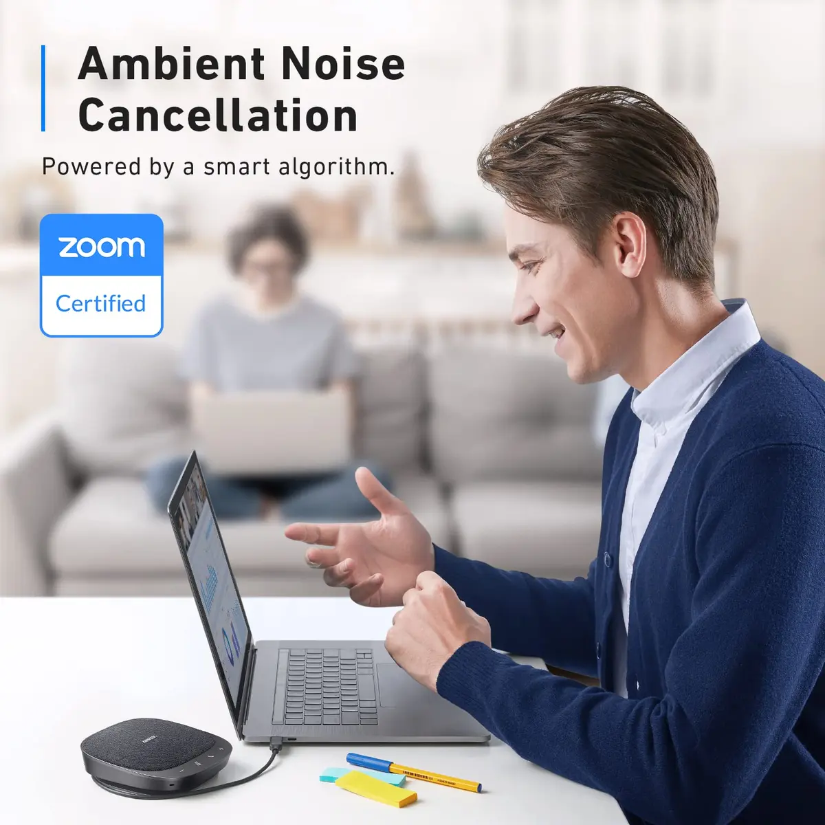 Anker PowerConf S330 USB Speakerphone for Home Office | Full Duplex, 360° Voice, Plug & Play - view 2