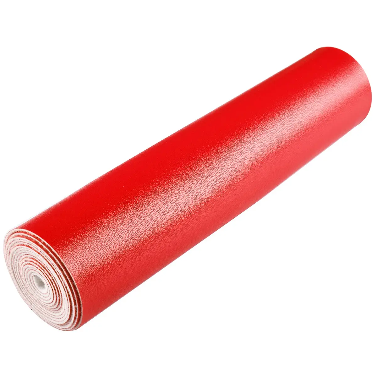 HGUAN Red Faux Leather Sheets Roll 12"X53" | Bright Solid Color for Crafts & Sewing - view 2