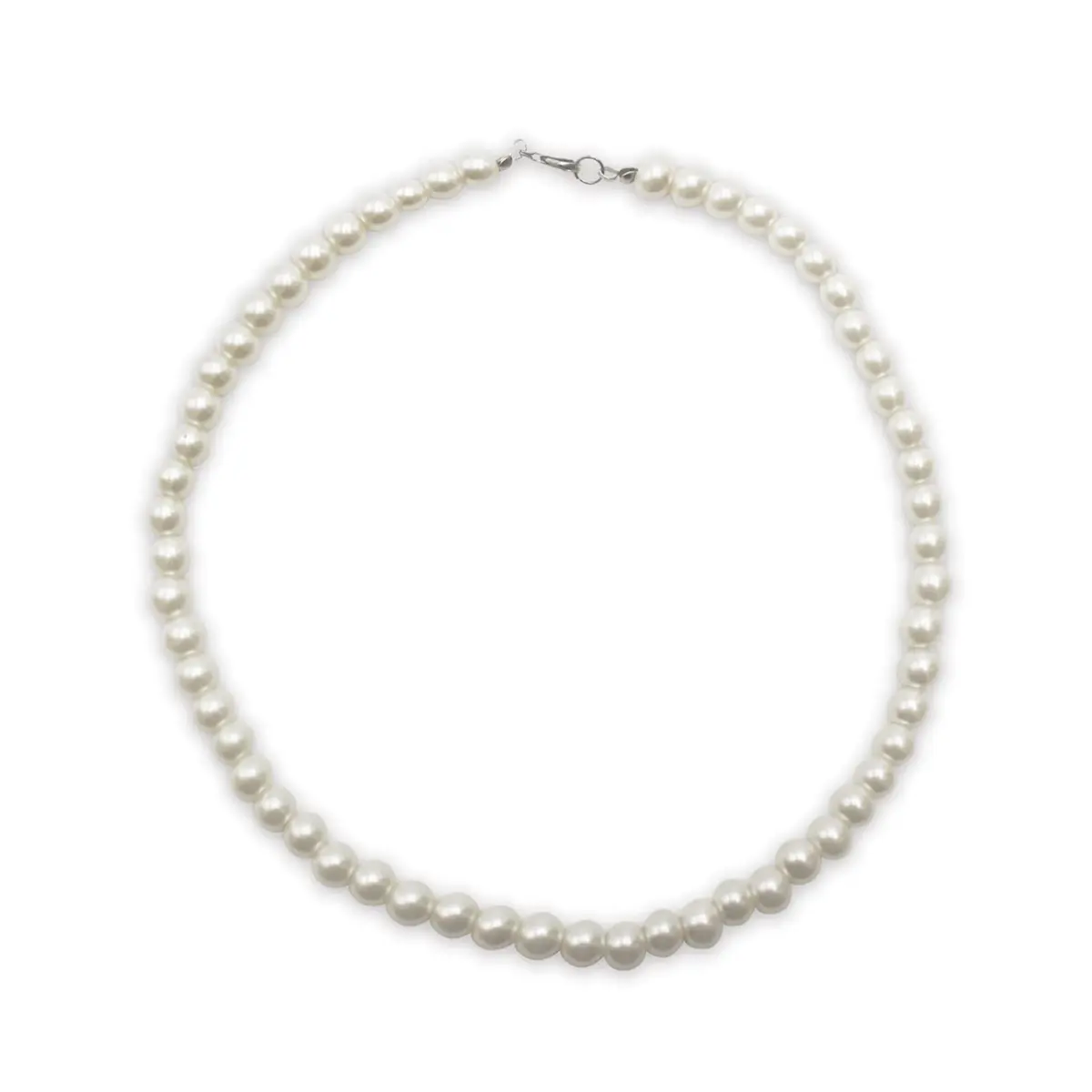Cupohus Old Lady Costume Set Grandma Wig Granny Wig Cap Madea Granny Glasses Eyeglass Chains Cords Faux Pearl Bead Necklace (silver white bun) | Cosplay Costume - view 4
