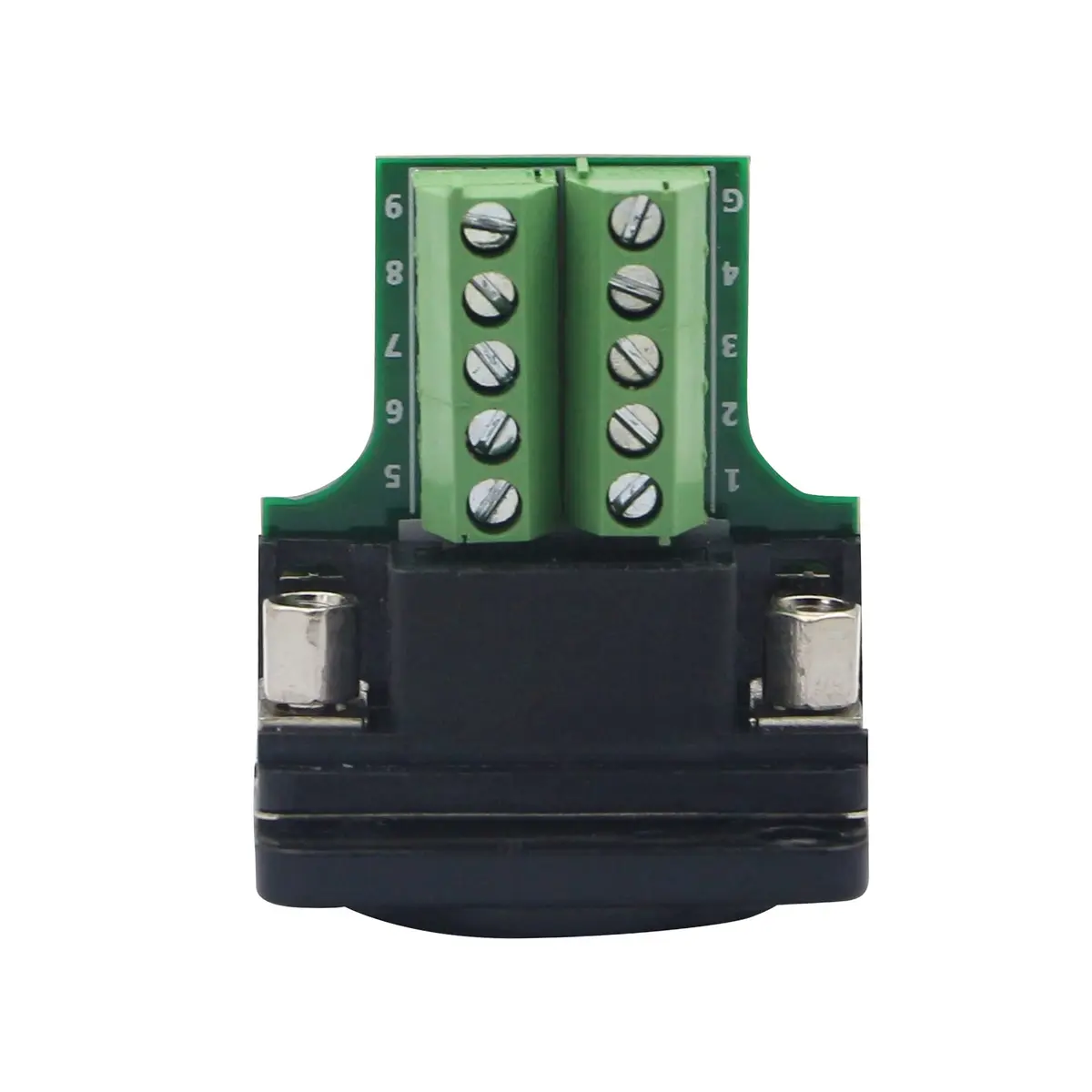 QIANRENON DB9 Panel Mount Terminal RS232 Serial to Female Adapter Connector Breakout Board, Black | Easy Install, No Soldering - view 3