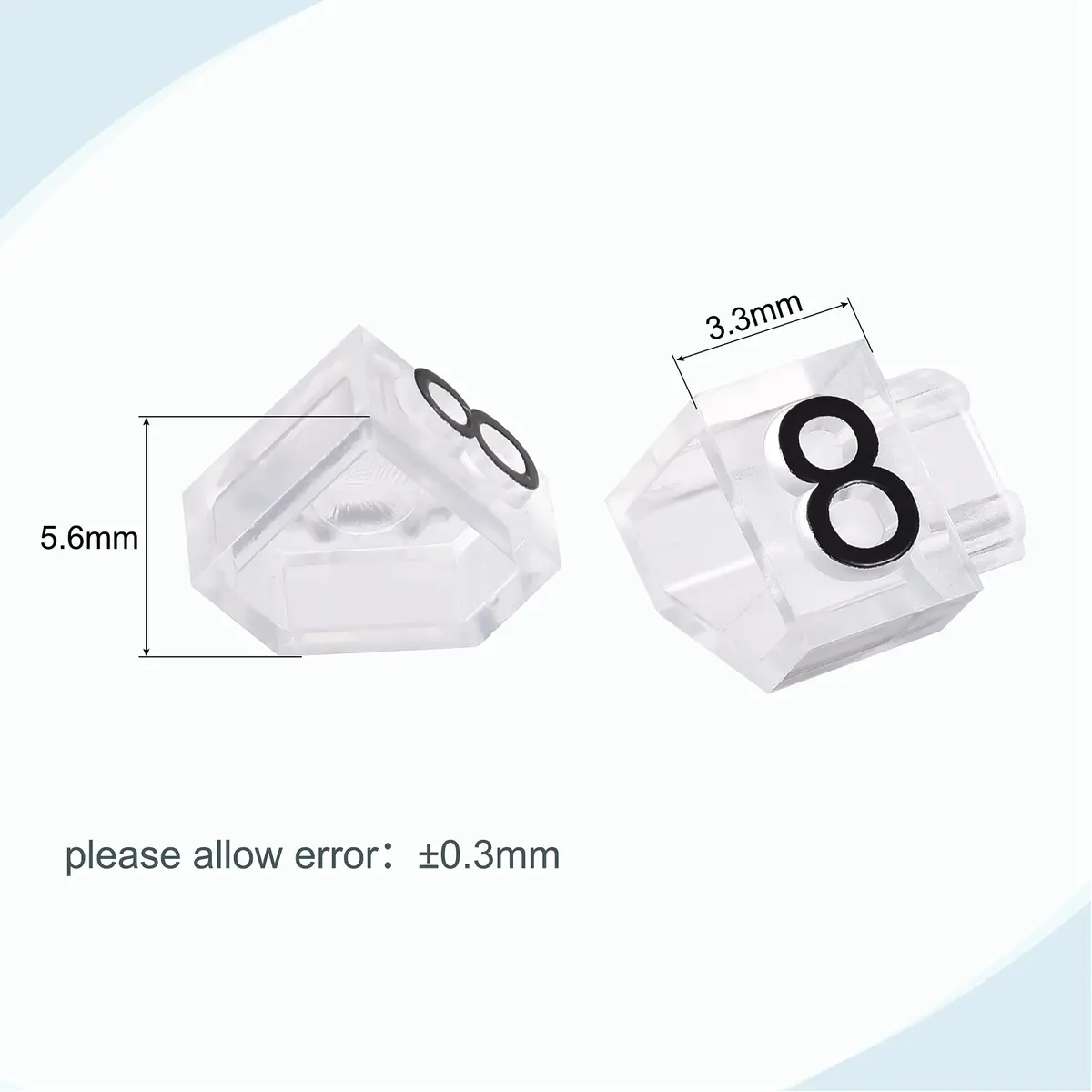 MECCANIXITY Adjustable Mini Cube Price Tag Display Kit Black on Clear, 3.3x5.6mm, 16 Sets | Professional Grade Label - view 3