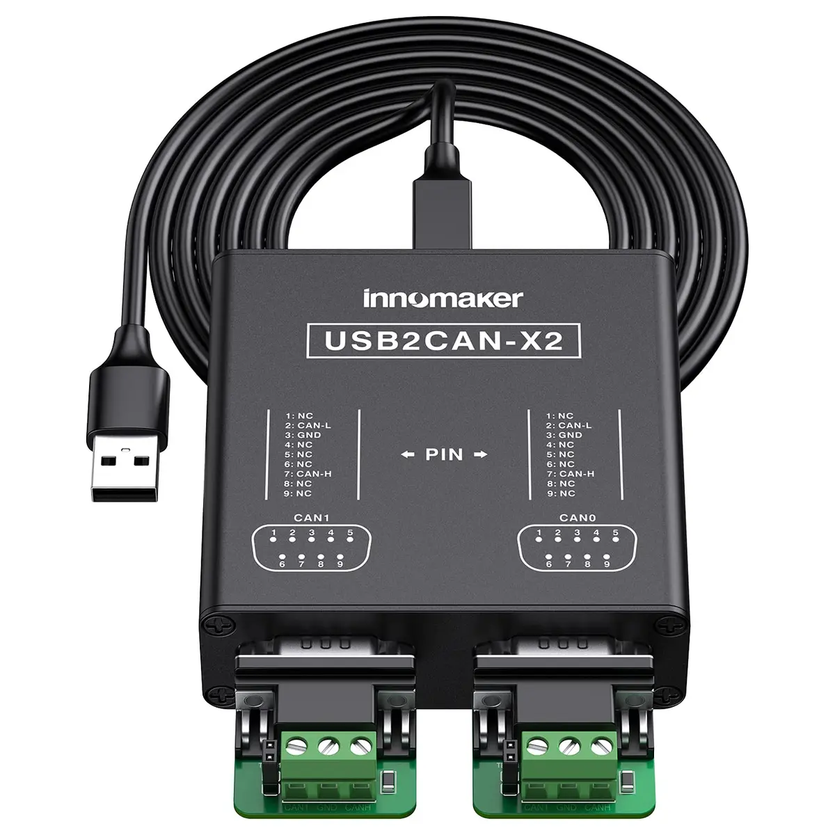 innomaker Dual Channels USB to CAN Converter for Raspberry Pi5/4/Pi3B+/Pi3/Pi Zero(W)/Jetson Nano/Tinker Board/Any SBCs Support Windows Linux Mac OS Android Venus OS | Industrial & Hobbyist - view 2