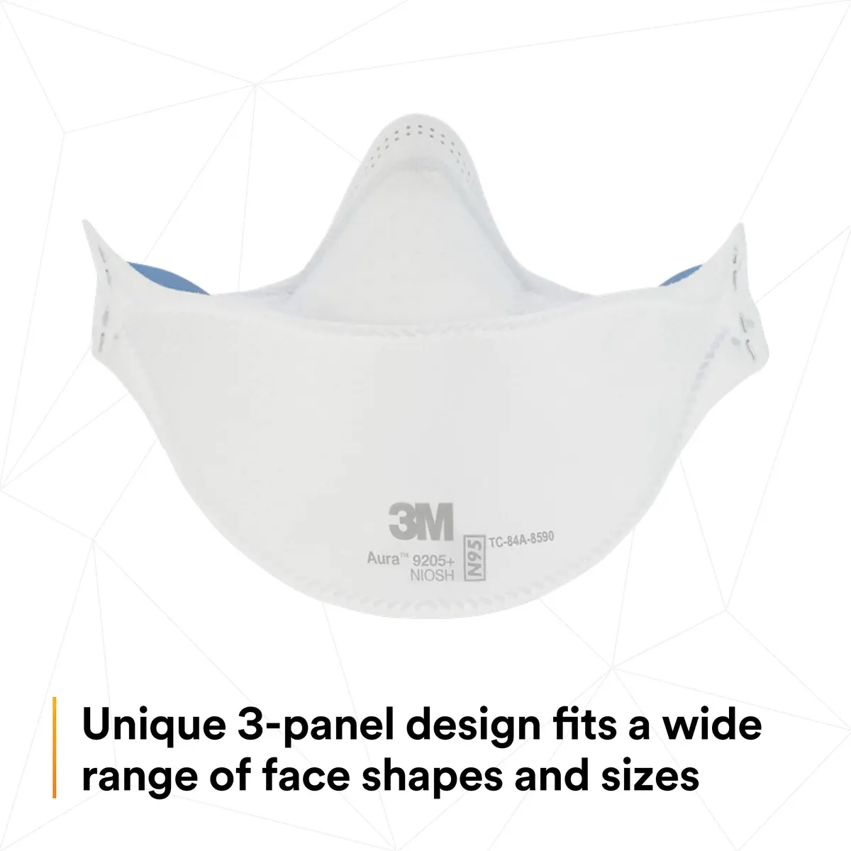 3M Aura Particulate Disposable Respirator 9205+ N95 (20-Pack, White) | NIOSH Approved for 95% Filtration - view 5