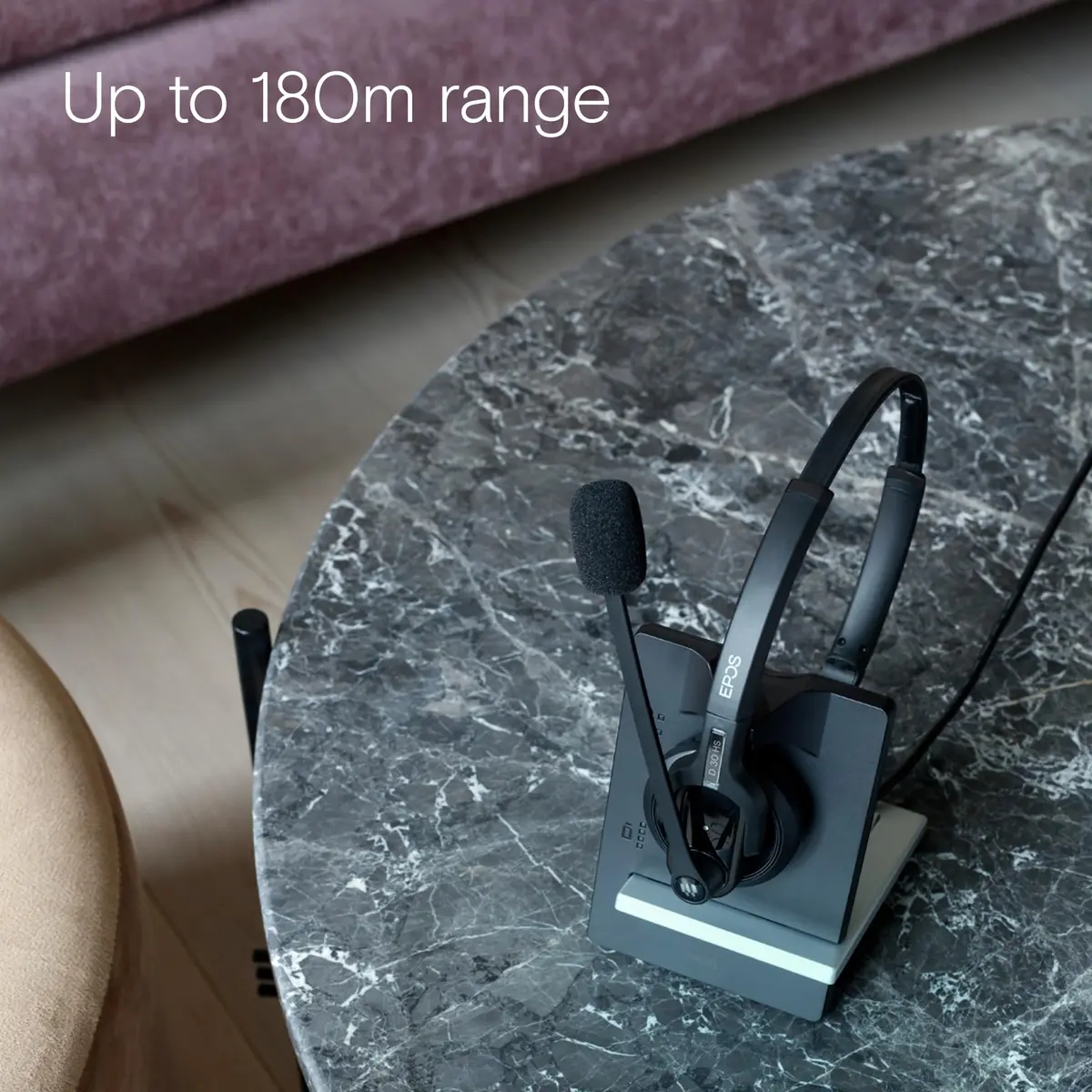 EPOS Impact D 30 USB ML Wireless DECT Dual Ear Headset Black | Clear Calls & Long Range - view 6