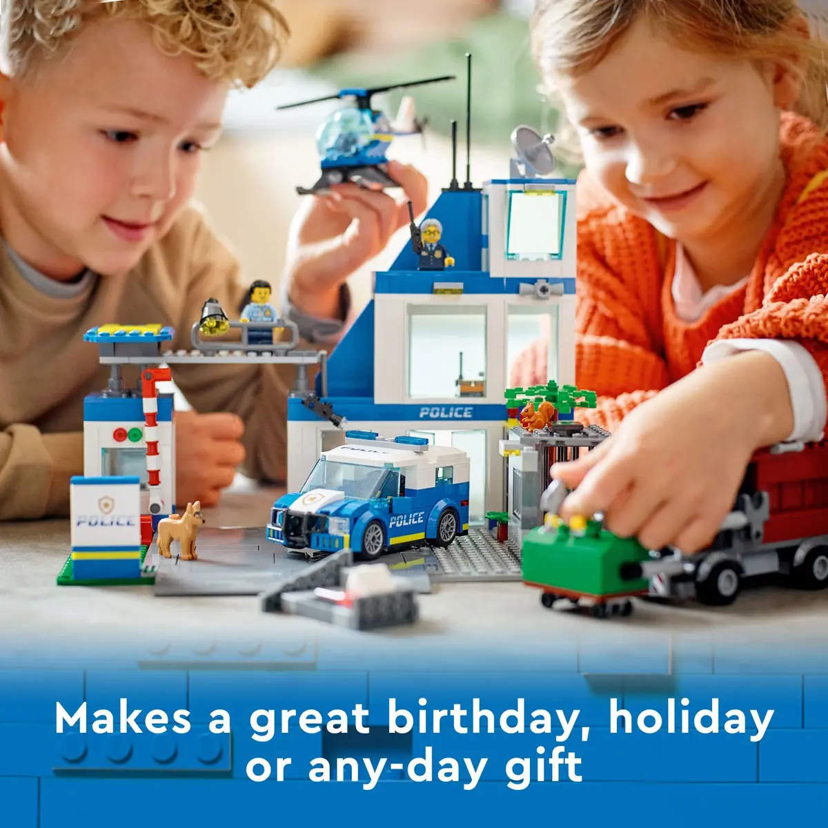 LEGO City Police Station with Van, Garbage Truck & Helicopter Toy 60316 | 668 pcs, Gifts for 6+ Kids - view 6