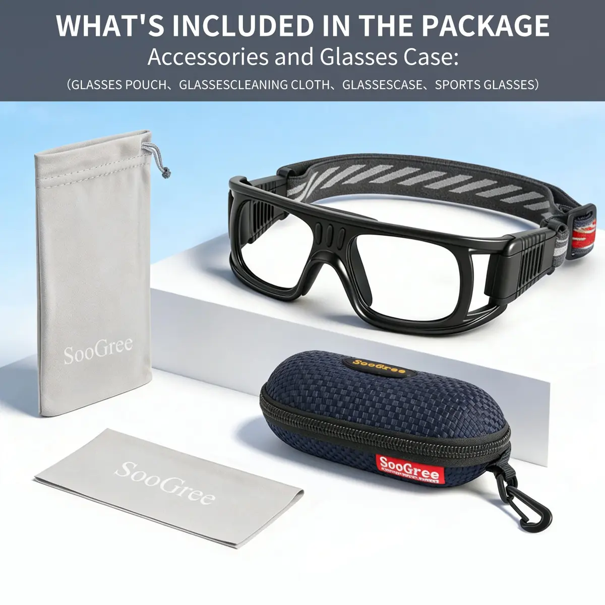 SooGree Professional Sports Goggles 8068, 0.15 kg (0.33 lb) | Impact Resistant Anti-Fog Eyewear - view 8