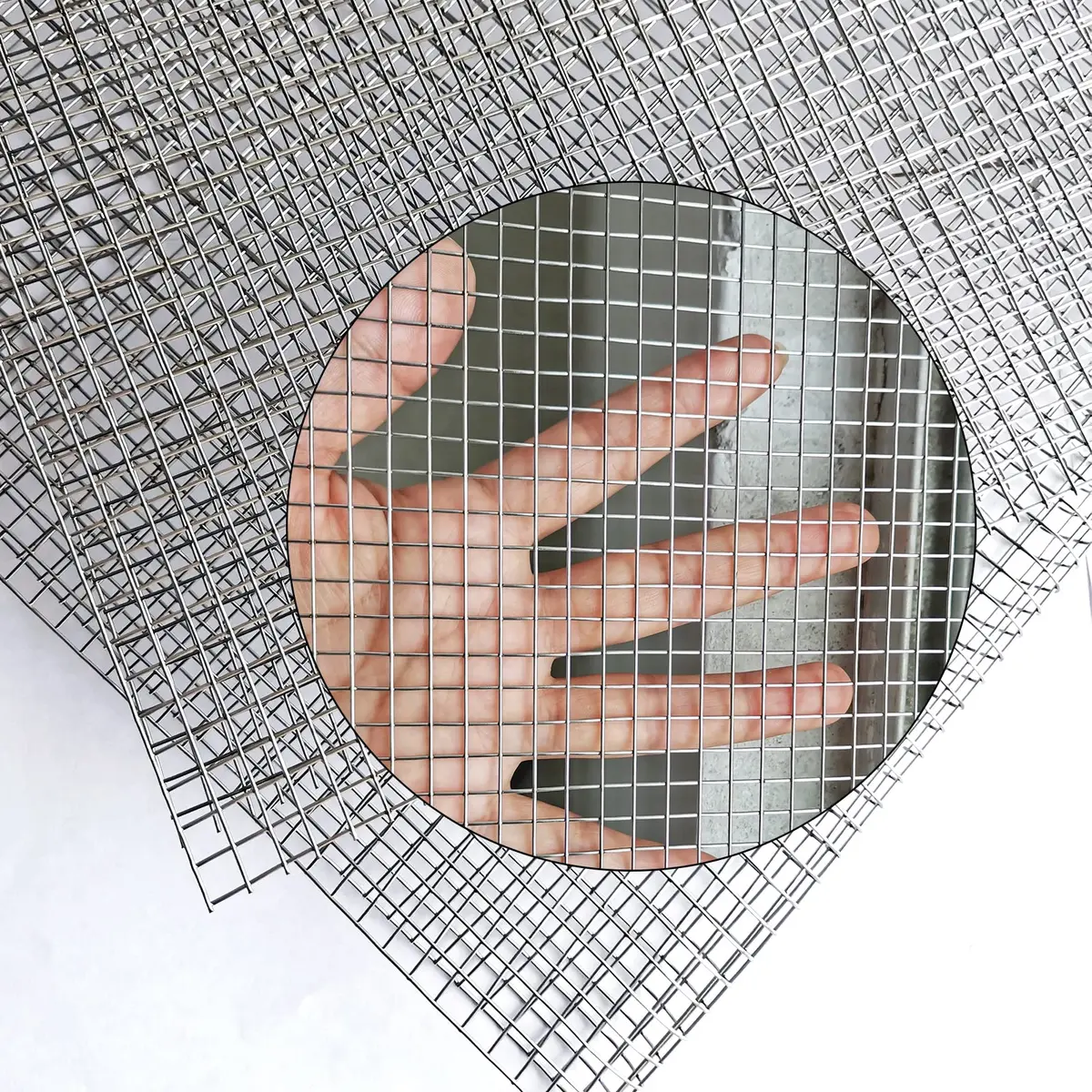 Valchoose Welded SS Wire Mesh 304, 2 Pack 12" x 24" (310mm x 620mm) | 4 Mesh, 6.0mm Aperture, 0.75mm Wire Diameter - main product image