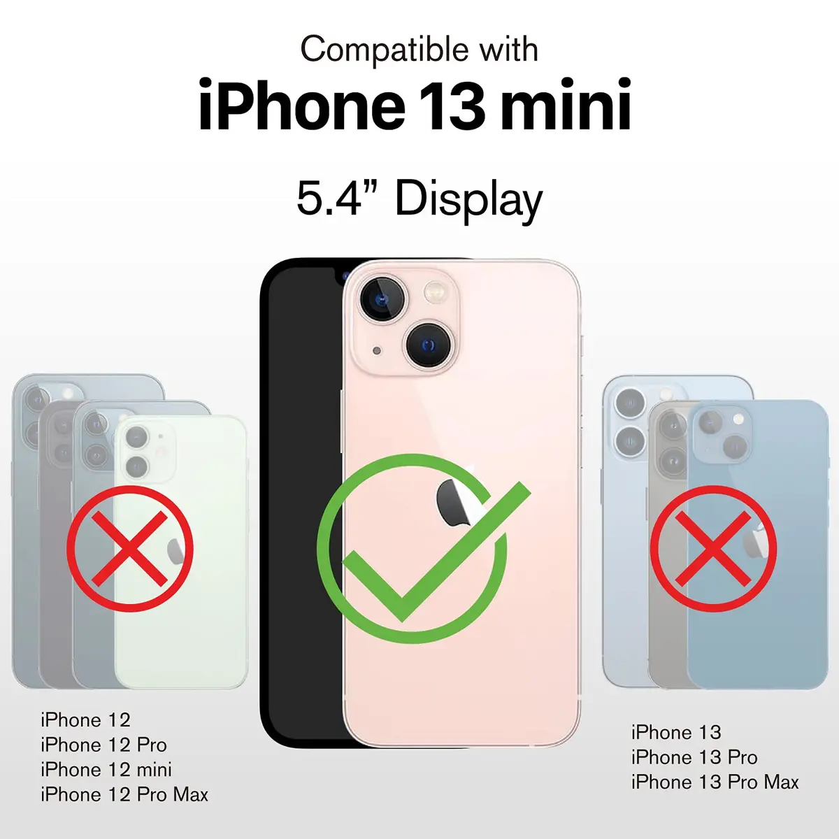 VENA vCommute Wallet Case for iPhone 13 Mini, Black | Military Drop Protection & Magnetic Stand - view 2