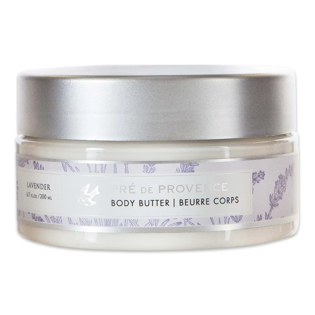 Pre de Provence Shea Butter Body Butter 200ml (6.7 Fl Oz) | Soothing & Hydrating Emollient Cream for Women - main product image