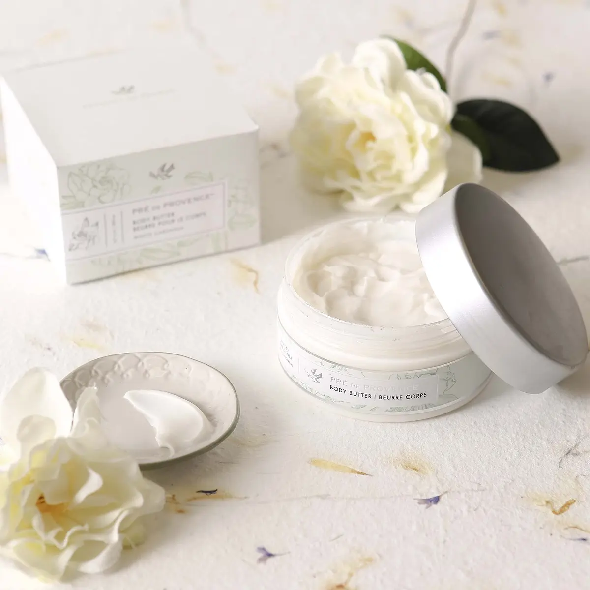 Pre de Provence Shea Butter Enriched Body Butter 200ml (6.7 Fl Oz) | White Gardenia Scent - view 3