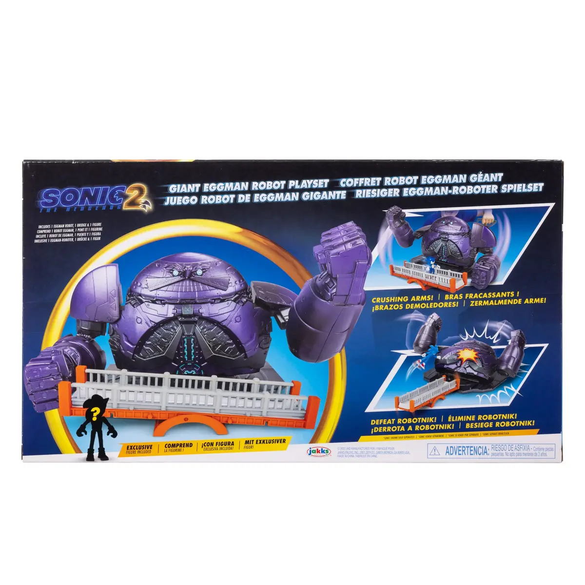 Sonic The Hedgehog 2 Movie Giant Eggman Robot Playset | 2.5" Action Figure Battle Set for Kids - view 8