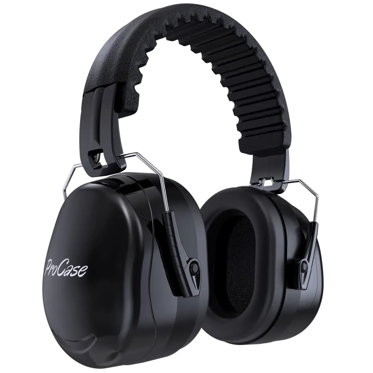 ProCase NRR 32dB Safety Earmuffs, Hearing Protection for Adults & Kids | Foldable Noise Reduction Earmuffs with Comfortable Fit for Shooting, Construction, Mowing and Sensory Support-Black - main product image