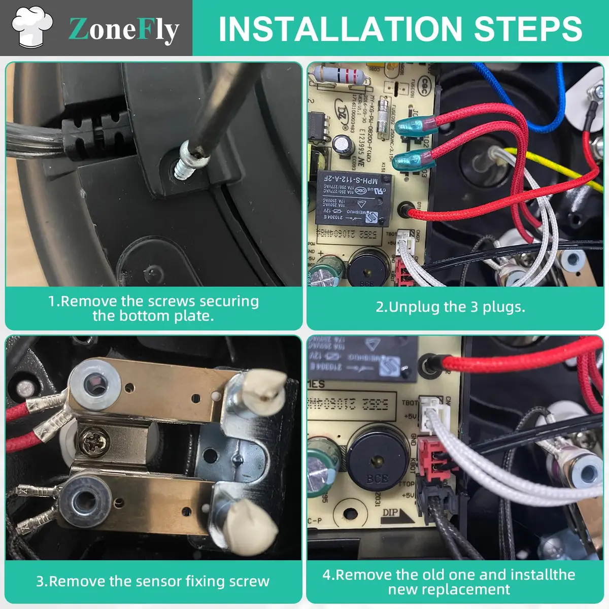 ZoneFly Pressure Sensor Switch for Instant Pot Duo 6 Qt | Replaces C6/E4 Error Codes - view 4