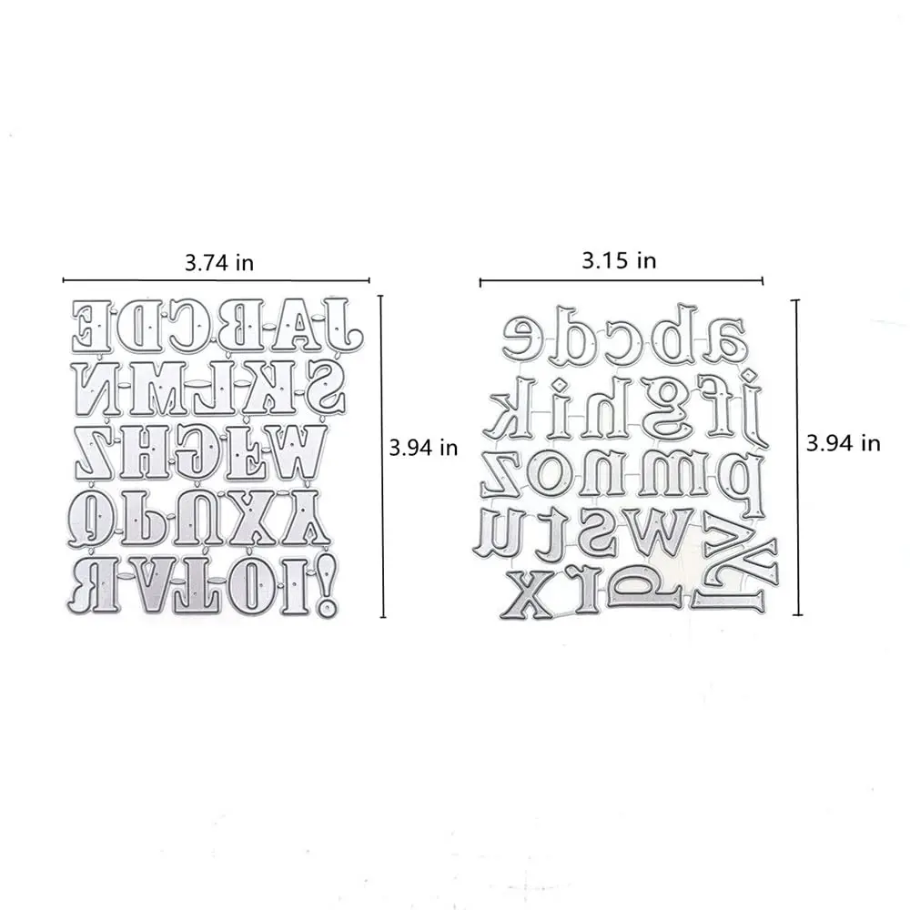 AHTOLS Alphabet Cutting Dies 26 Capital & Lowercase Letters | Metal Embossing Stencils for Card Scrapbooking - view 2