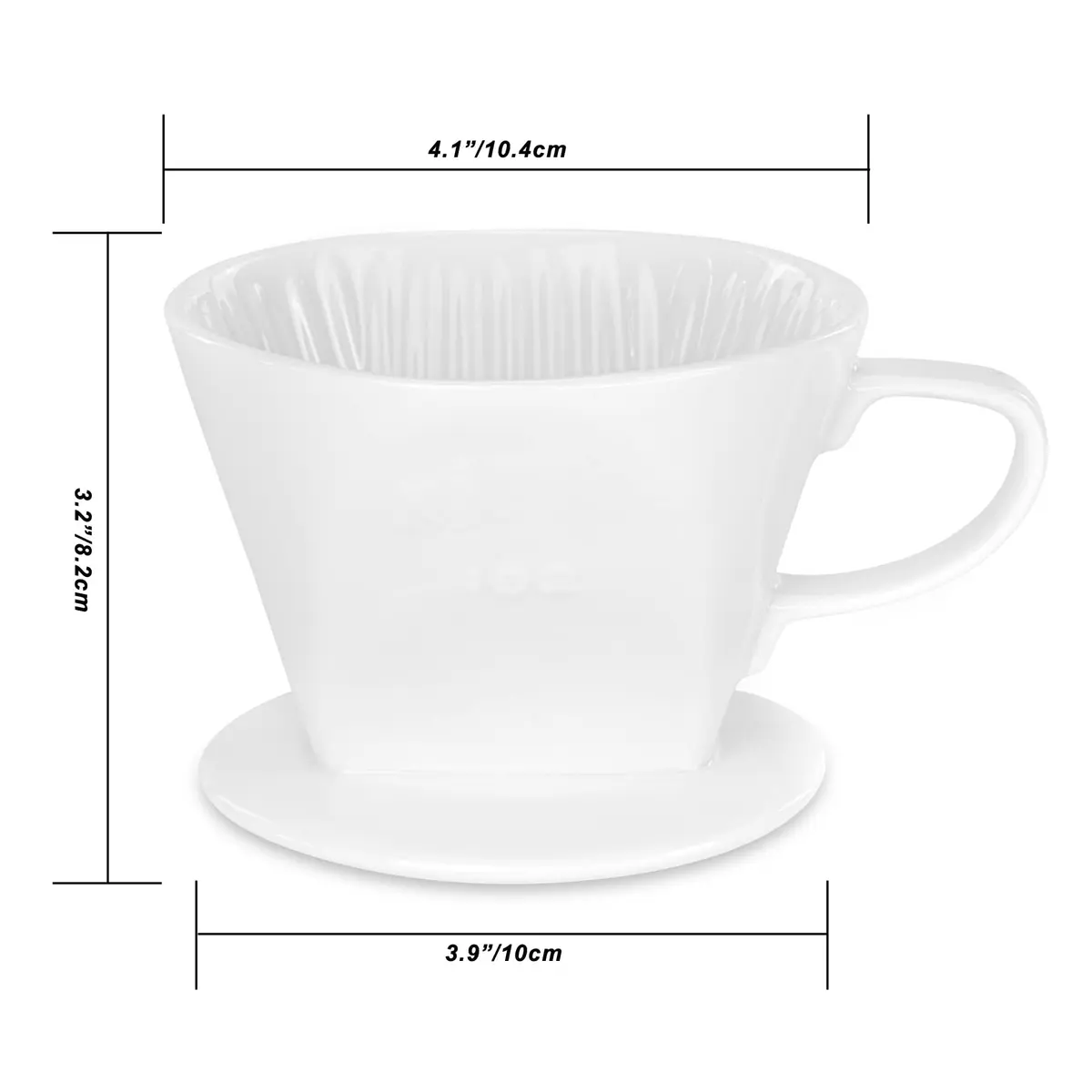 LHUKSGF Pour Over Ceramic Coffee Dripper 300ml | Handcrafted Ceramic Coffee Maker for Fresh Brew - view 5