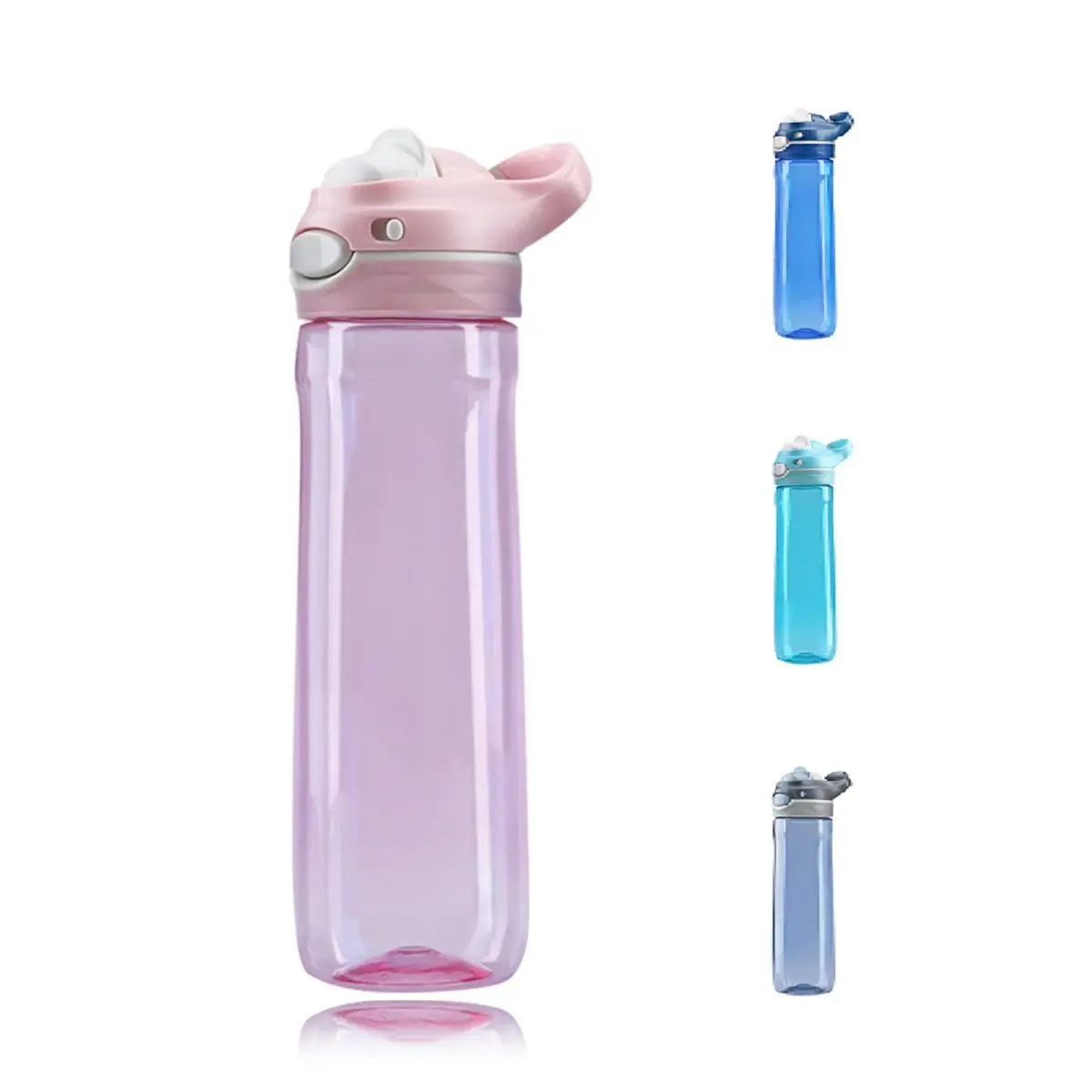 DEARART Clear 750ml (26oz) Water Bottle with Flip Top Lid | Leakproof & BPA-Free for Gym, Travel, Office - main product image