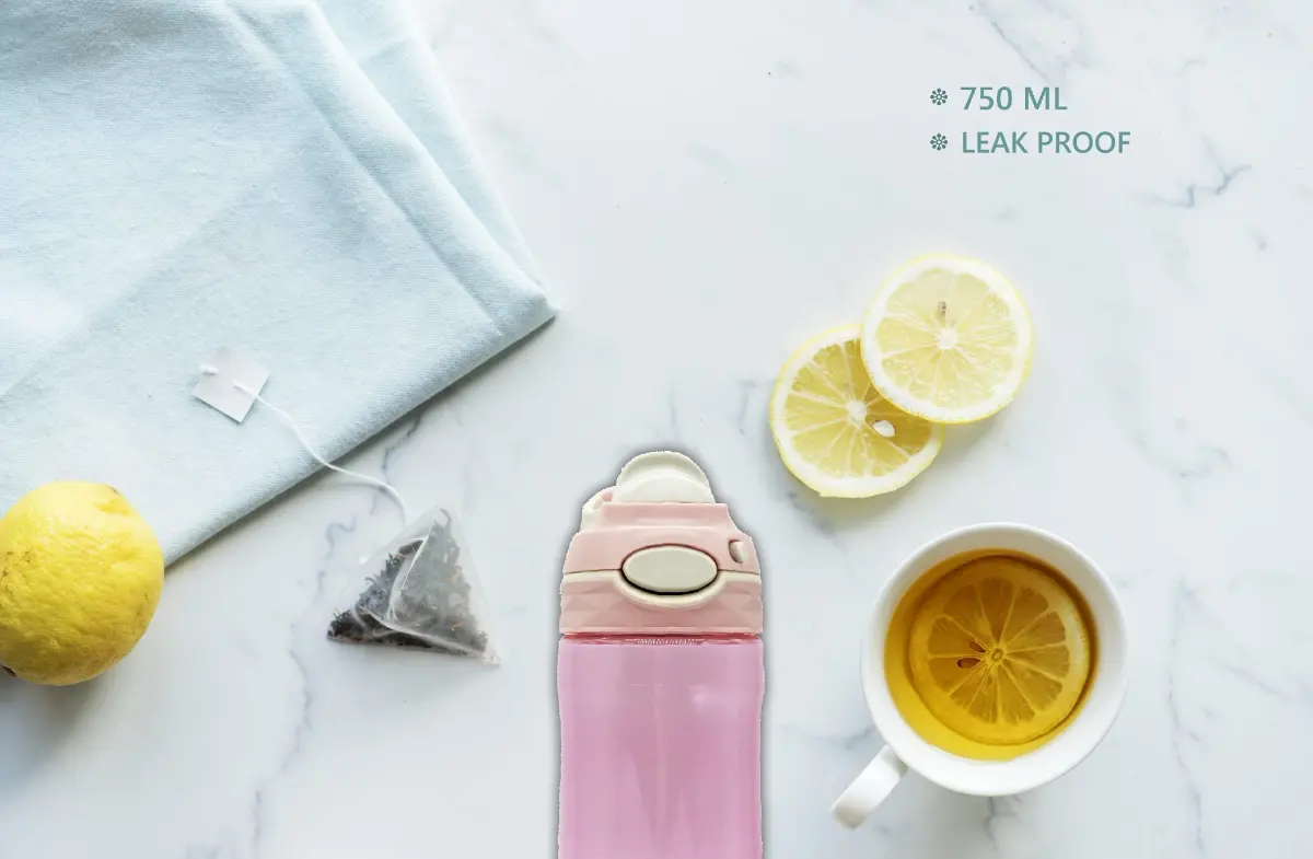 DEARART Clear 750ml (26oz) Water Bottle with Flip Top Lid | Leakproof & BPA-Free for Gym, Travel, Office - view 7