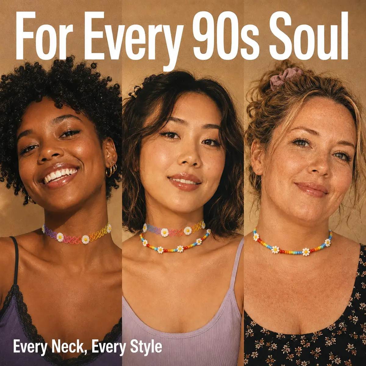 BodyJ4You 2PC 90s Choker Necklace for Women - Rainbow Boho Y2K Charm | Versatile Retro Accessory - view 6