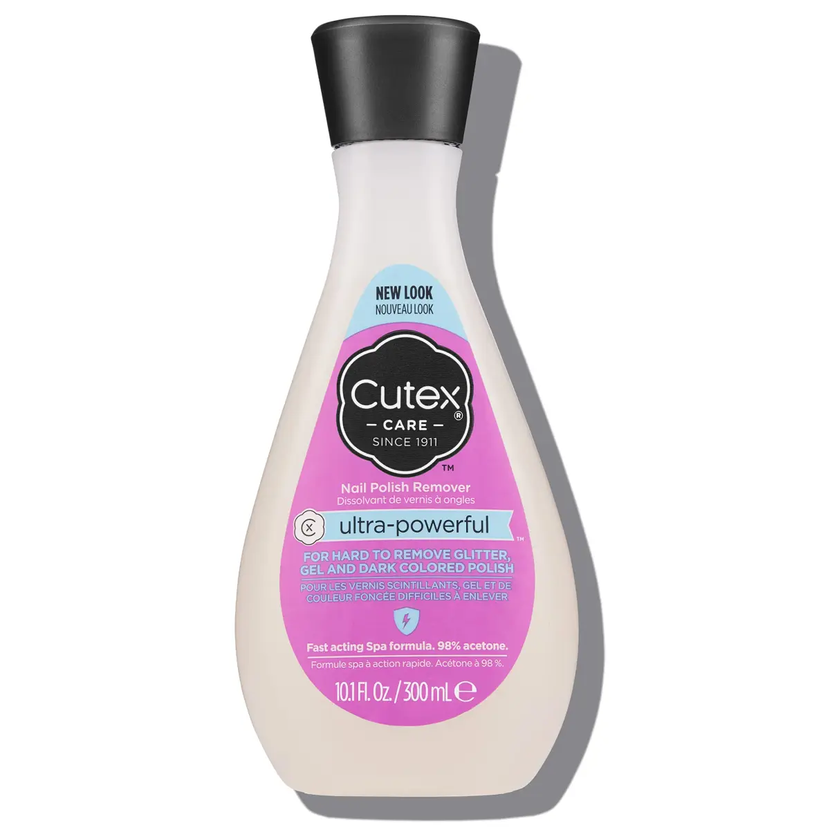 Cutex Ultra Powerful Nail Polish Remover 300ml (10.1 Fl Oz) | Removes Gel, Glitter & Dark Polish - main product image