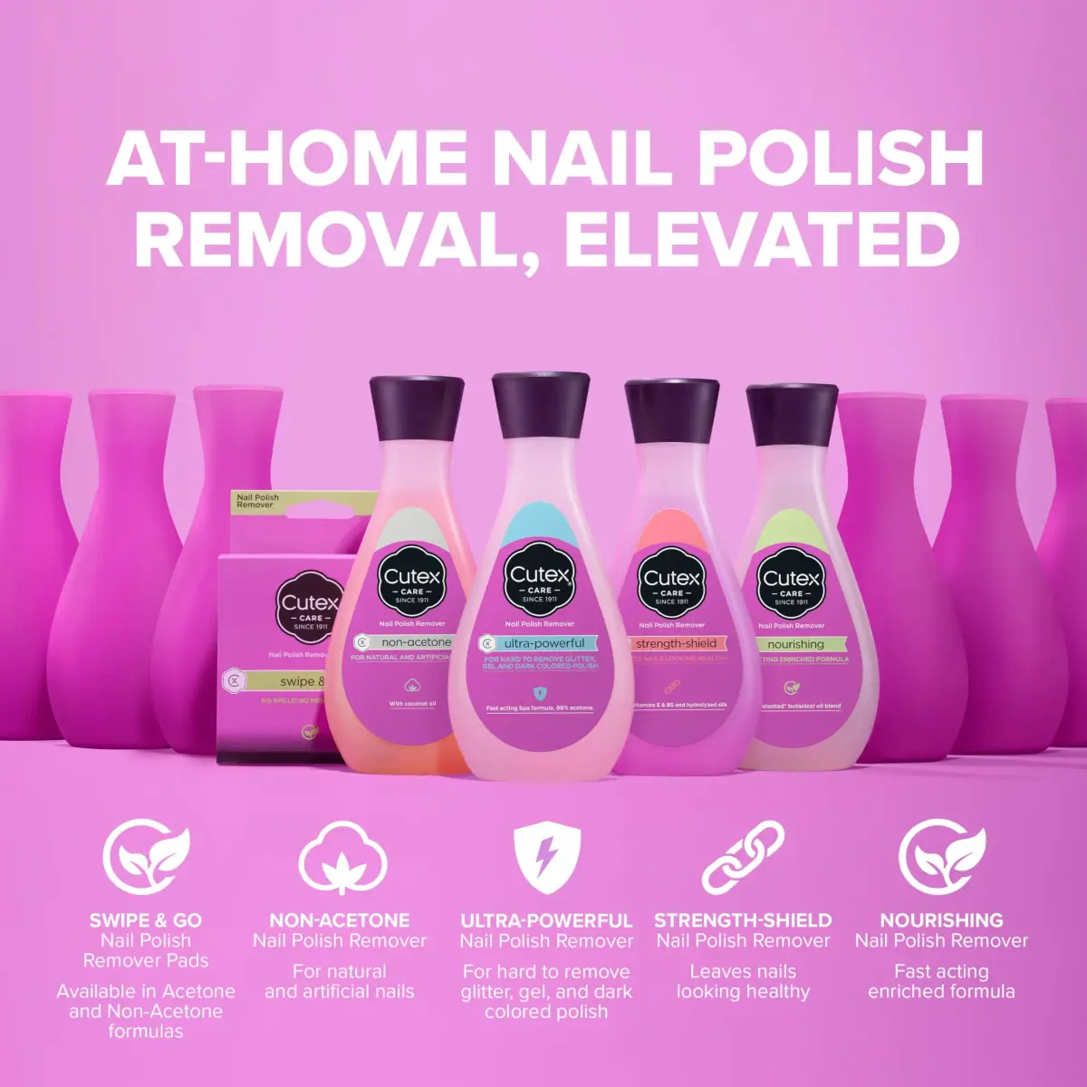 Cutex Ultra Powerful Nail Polish Remover 300ml (10.1 Fl Oz) | Removes Gel, Glitter & Dark Polish - view 6