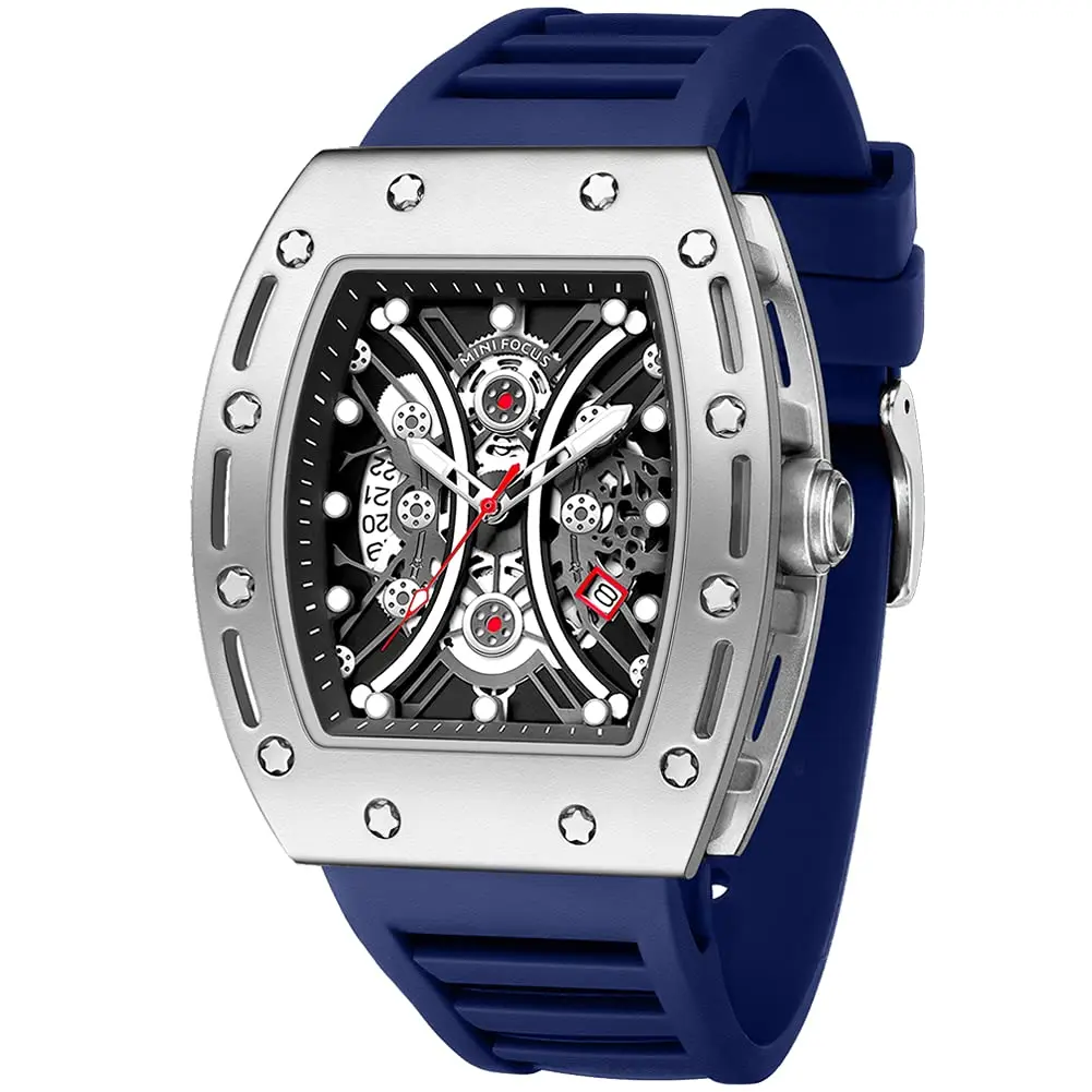 MF MINI FOCUS Blue Watch for Men 4.2cm Dial Waterproof Quartz Sport Wristwatch - main product image