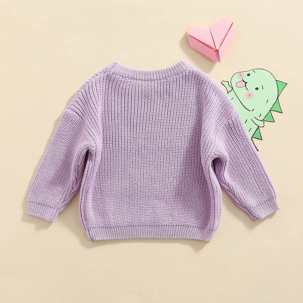 YOKJZJD Purple Sweater | Classic Knit Pullover for Infant & Toddler (6-9 Months) - view 6