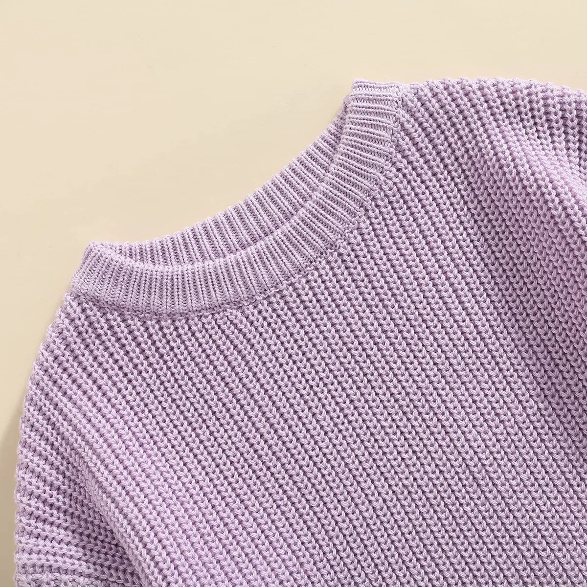 YOKJZJD Purple Sweater | Classic Knit Pullover for Infant & Toddler (6-9 Months) - view 3