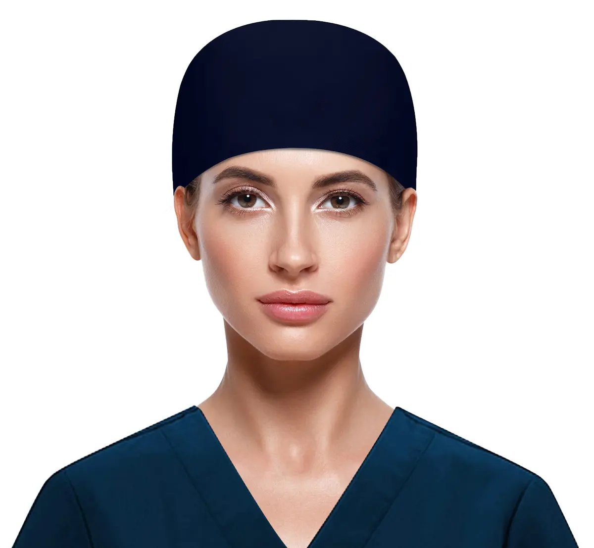 Fesciory Scrub Cap for Women Adjustable Tie Back Hat with Buttons - view 2