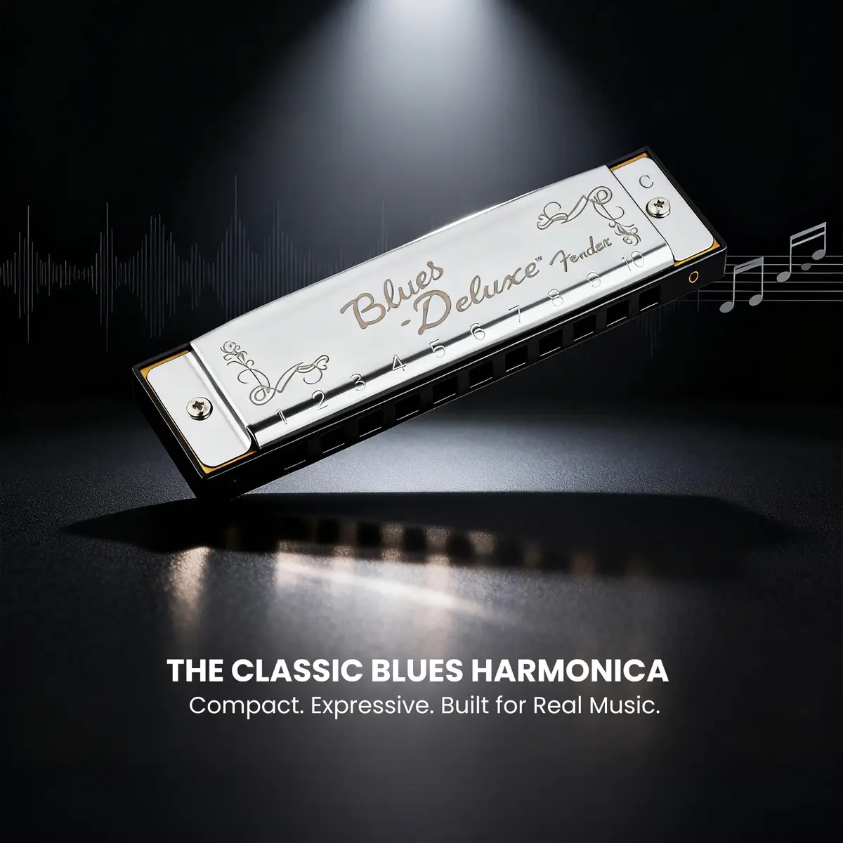 Fender Blues Deluxe Harmonica Key of C | Diatonic 10-Hole Classic Sound - view 7