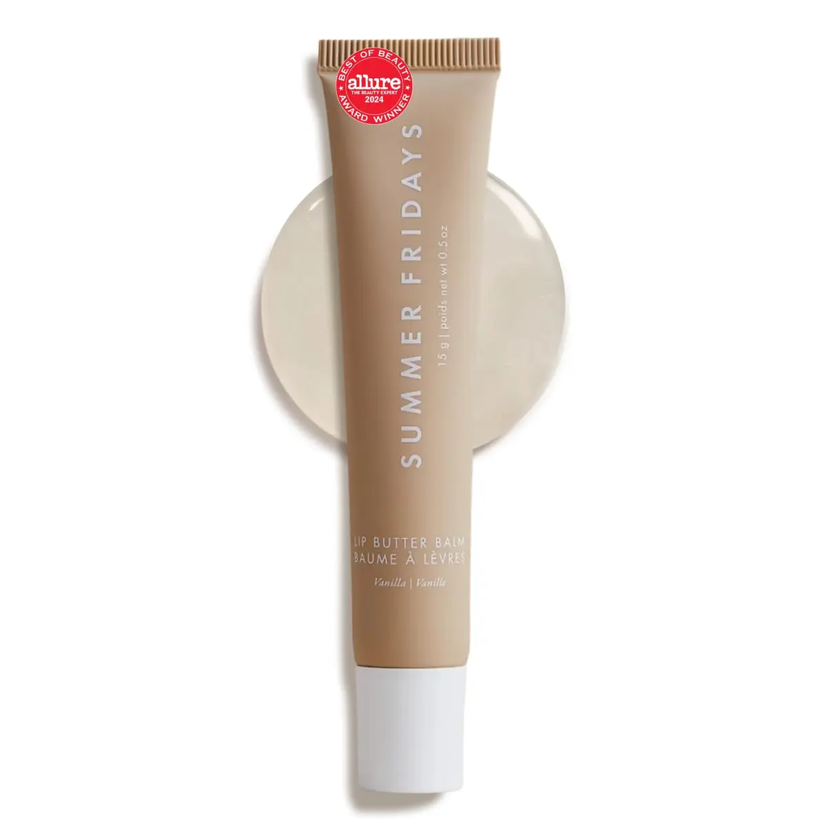 Summer Fridays Lip Butter Balm Vanilla 0.5 Oz (14.2g) | Vegan Lip Mask for Instant Moisture & Shine - main product image