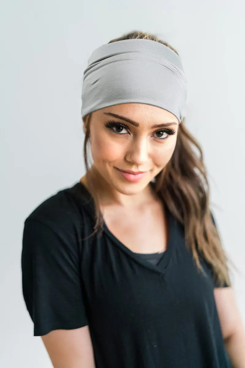 GiLi 2 Pack Wide Headbands for Women 5.5-inch | Sweat-wicking, Non Slip, Soft Cotton - view 2