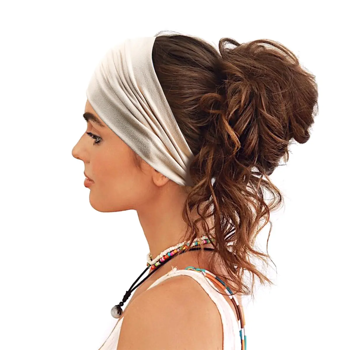 GiLi 2 Pack Wide Headbands for Women 5.5-inch | Sweat-wicking, Non Slip, Soft Cotton - view 3