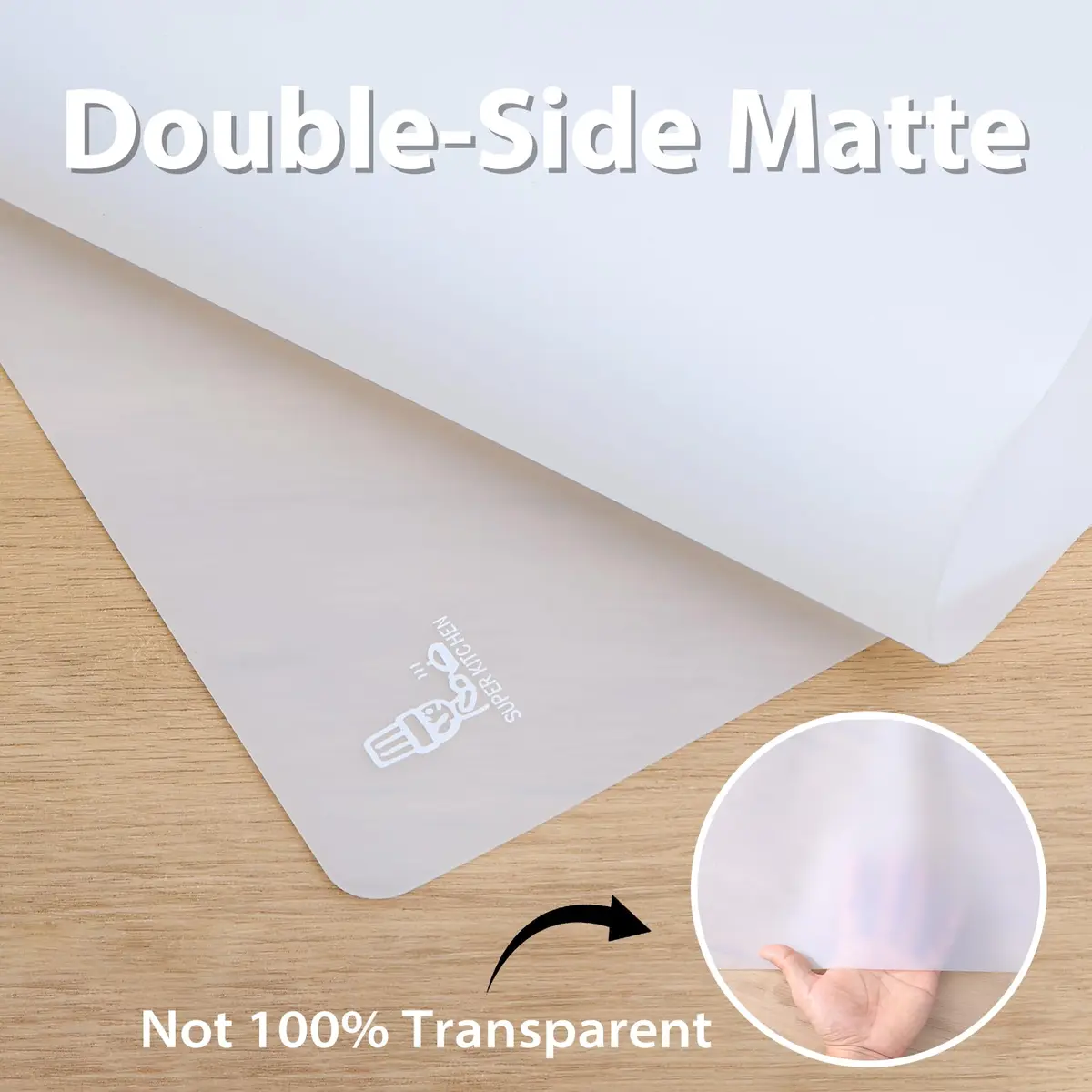 Folksy Super Kitchen Thick Silicone Counter Mat 59.4cm x 39.6cm (23.4"x15.6") | Protects Kitchen Counters from Heat and Stains - view 5