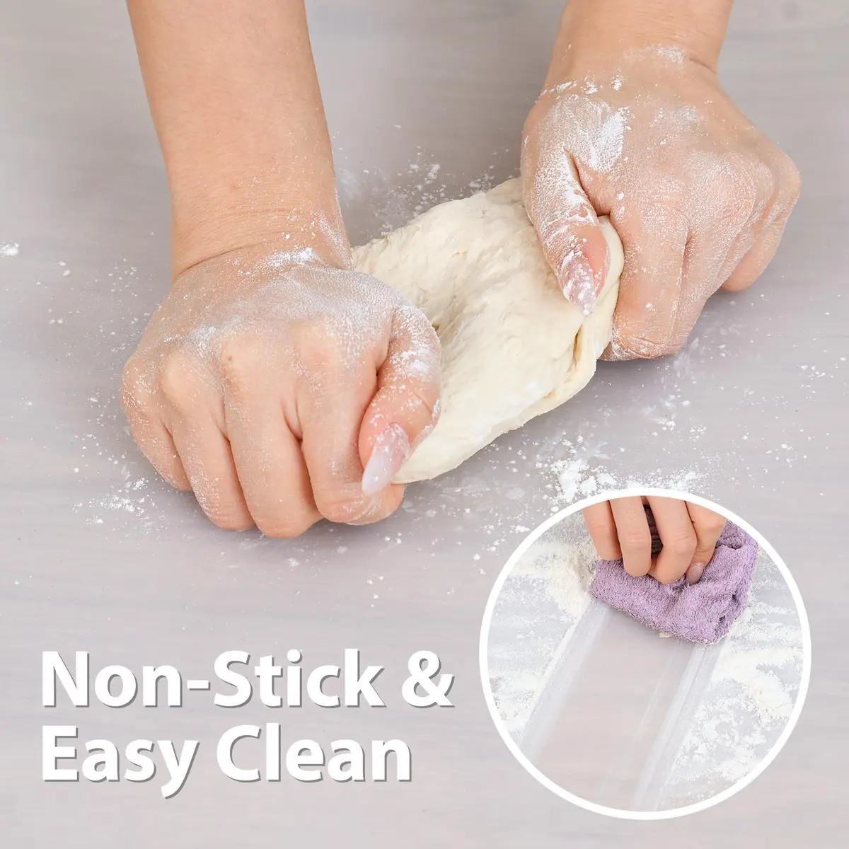 Folksy Super Kitchen Thick Silicone Counter Mat 59.4cm x 39.6cm (23.4"x15.6") | Protects Kitchen Counters from Heat and Stains - view 4