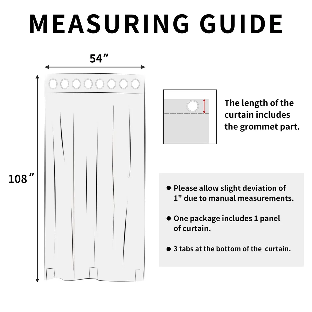 Easy-Going Outdoor Curtains for Patio 54x108 inch Grey Waterproof Windproof Wind Resistant - view 8